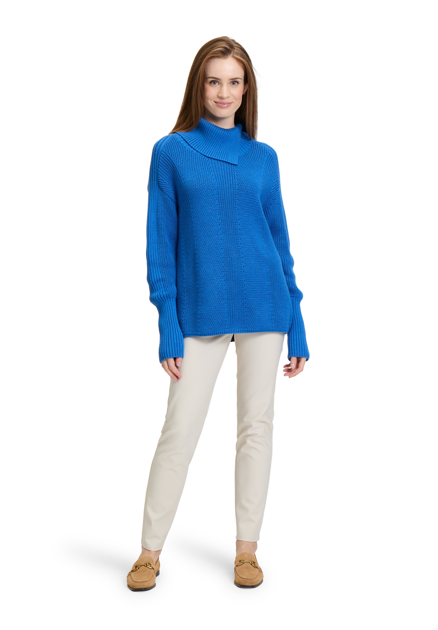 Betty Barclay Strickpullover »Betty Barclay Grobstrick-Pullover mit hohem Kragen«, (1 tlg.), Kragen
