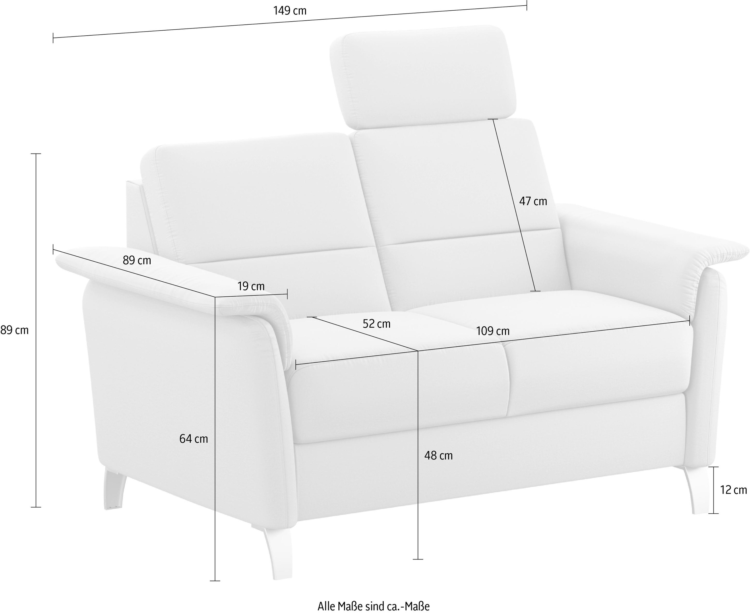 sit&more 2-Sitzer »Palmera«, Federkern-Polsterung, Steckvorrichtung für 2 Kopfstützen (optional)
