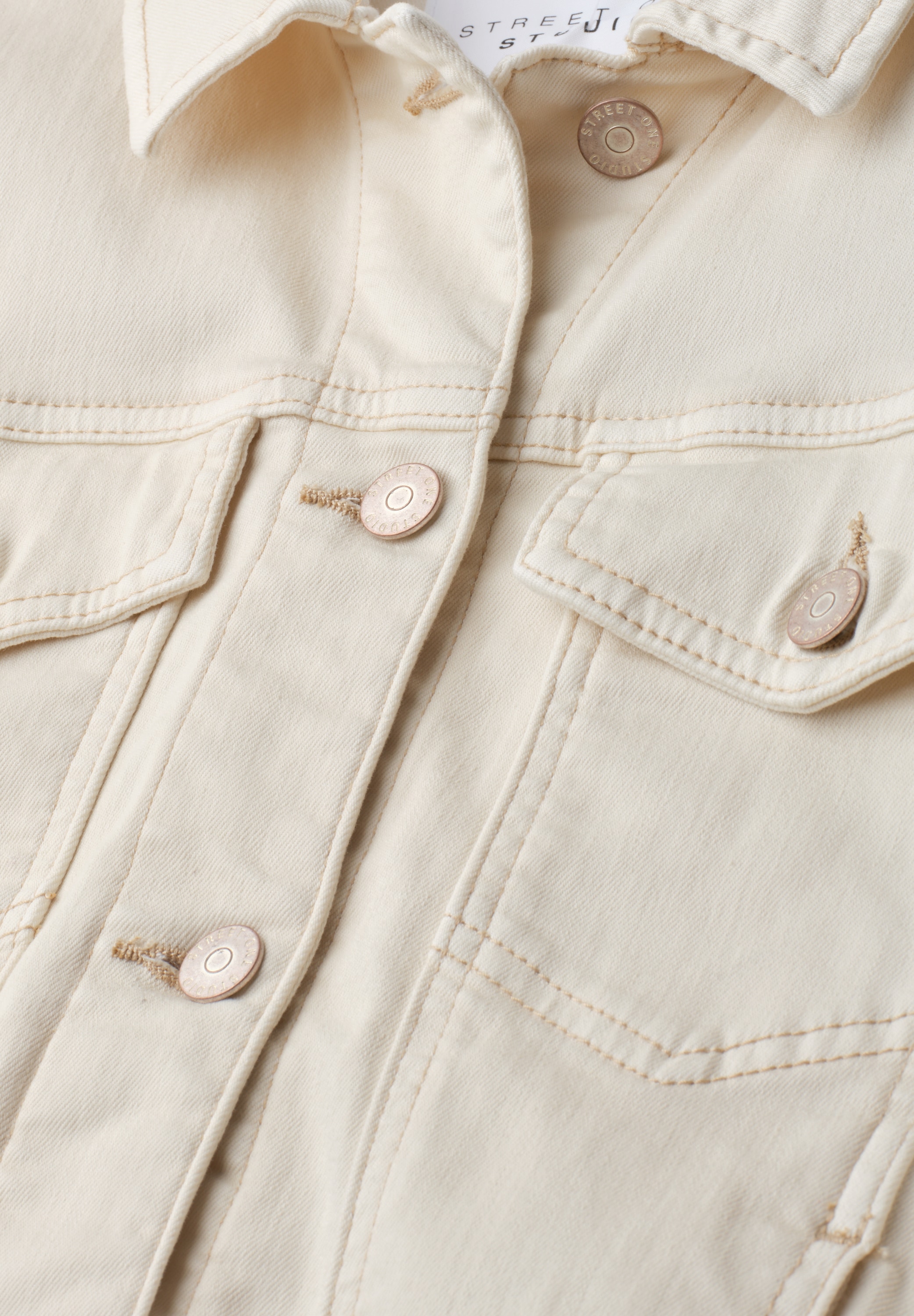 STREET ONE STUDIO Jeansjacke ohne Kapuze mit Brusttaschen