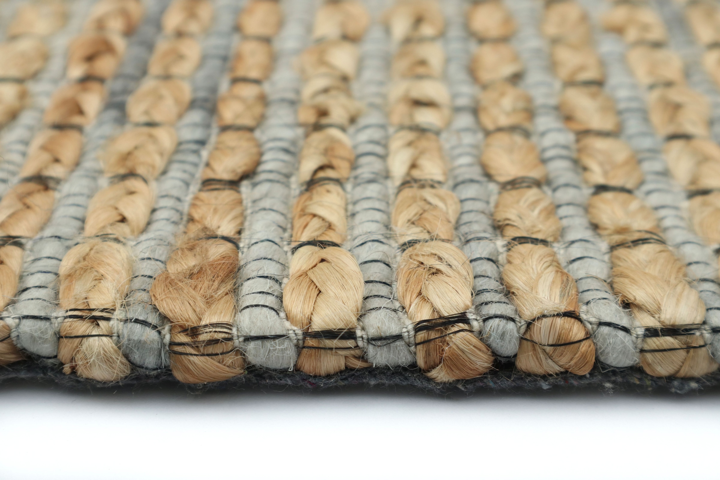 OTTO home Teppich »Jerron, Jute-Mix, Flechtoptik« rechteckig 15 mm Höhe Scandi-Stil, Strukturgewebe, Wohnzimmer, Schlafzimmer, Esszimmer