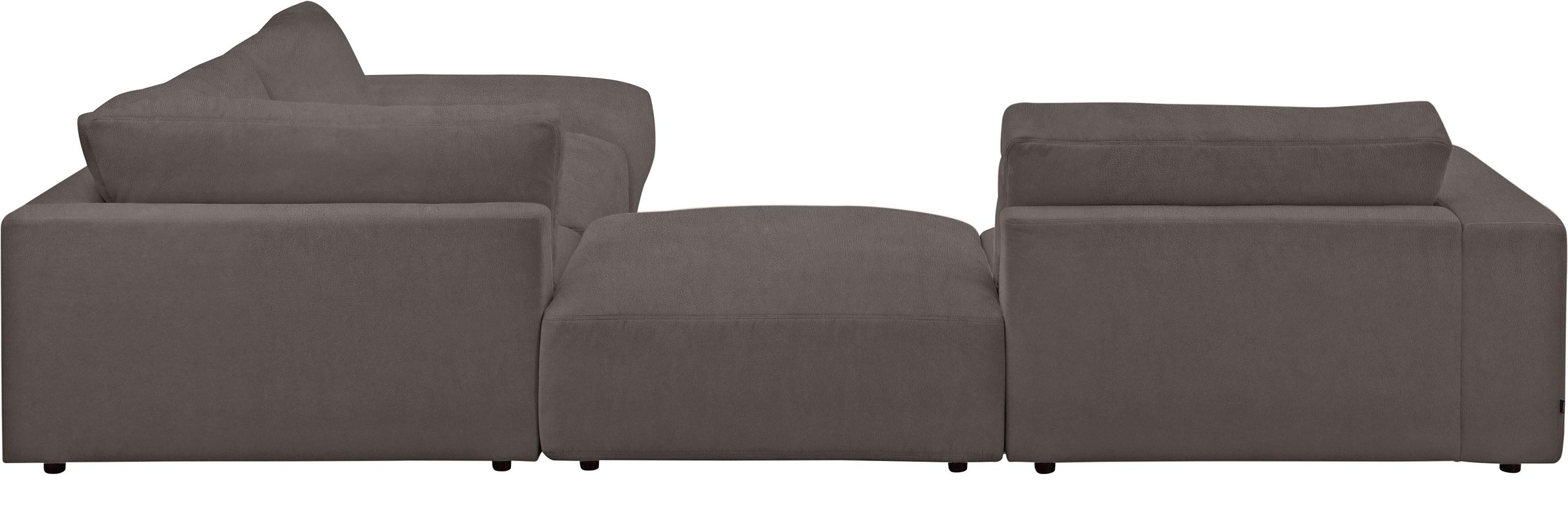 Ecksofa MUSTERRING "LUCIA L-Form", braun (fango puro), B:340cm H:81cm T:346cm, Flachgewebe FLORIS (100% Polyester);Flachgewebe VALMONT (60% Baumwolle/ 40% Leinen);Microfaser CRONA (100% Polyester), Sofas, Ecksofa, in vielen Qualitäten und 4 verschieden Nä 6