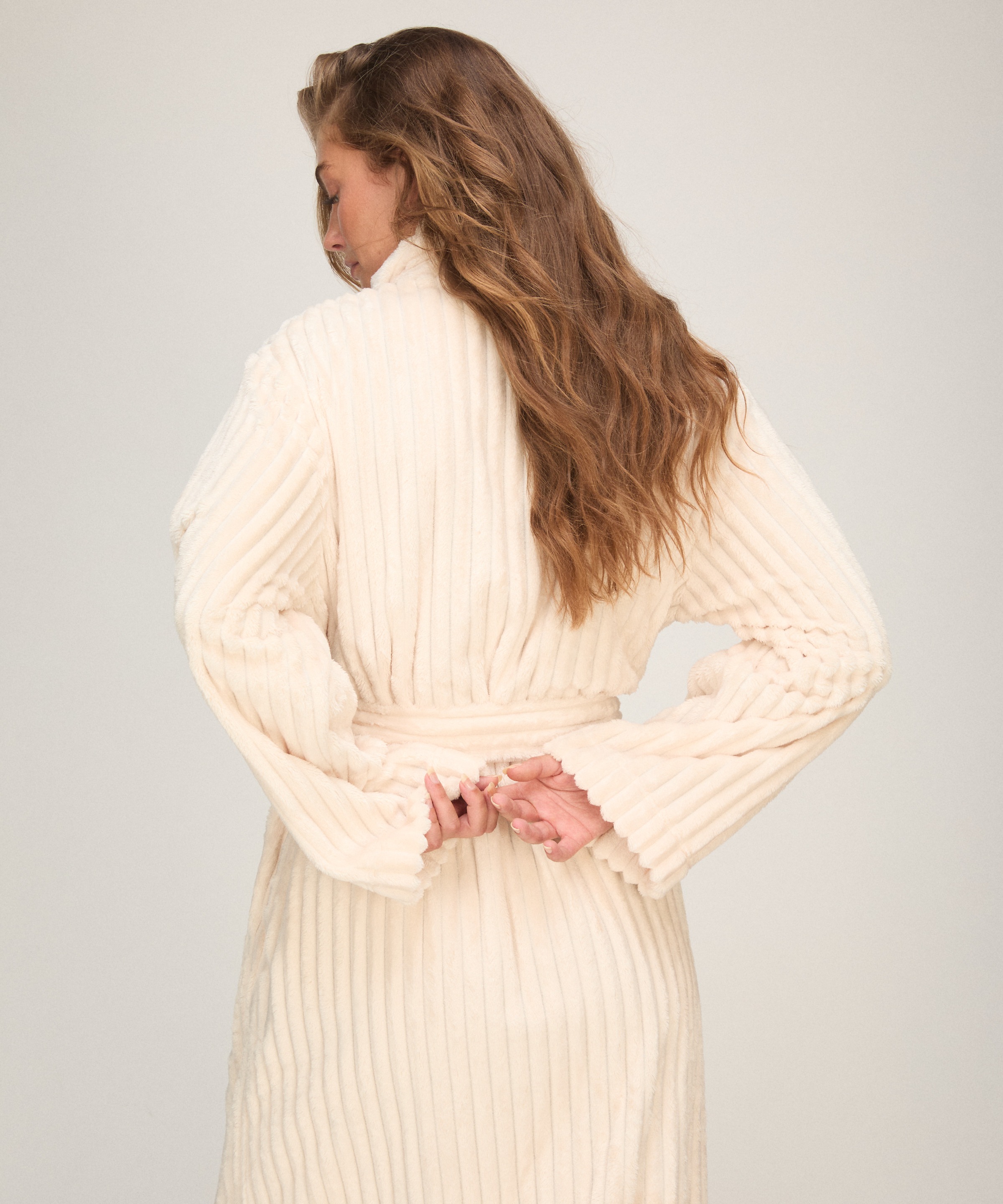Hunkemöller Bademantel »Bathrobe Jacqueared Fleece«