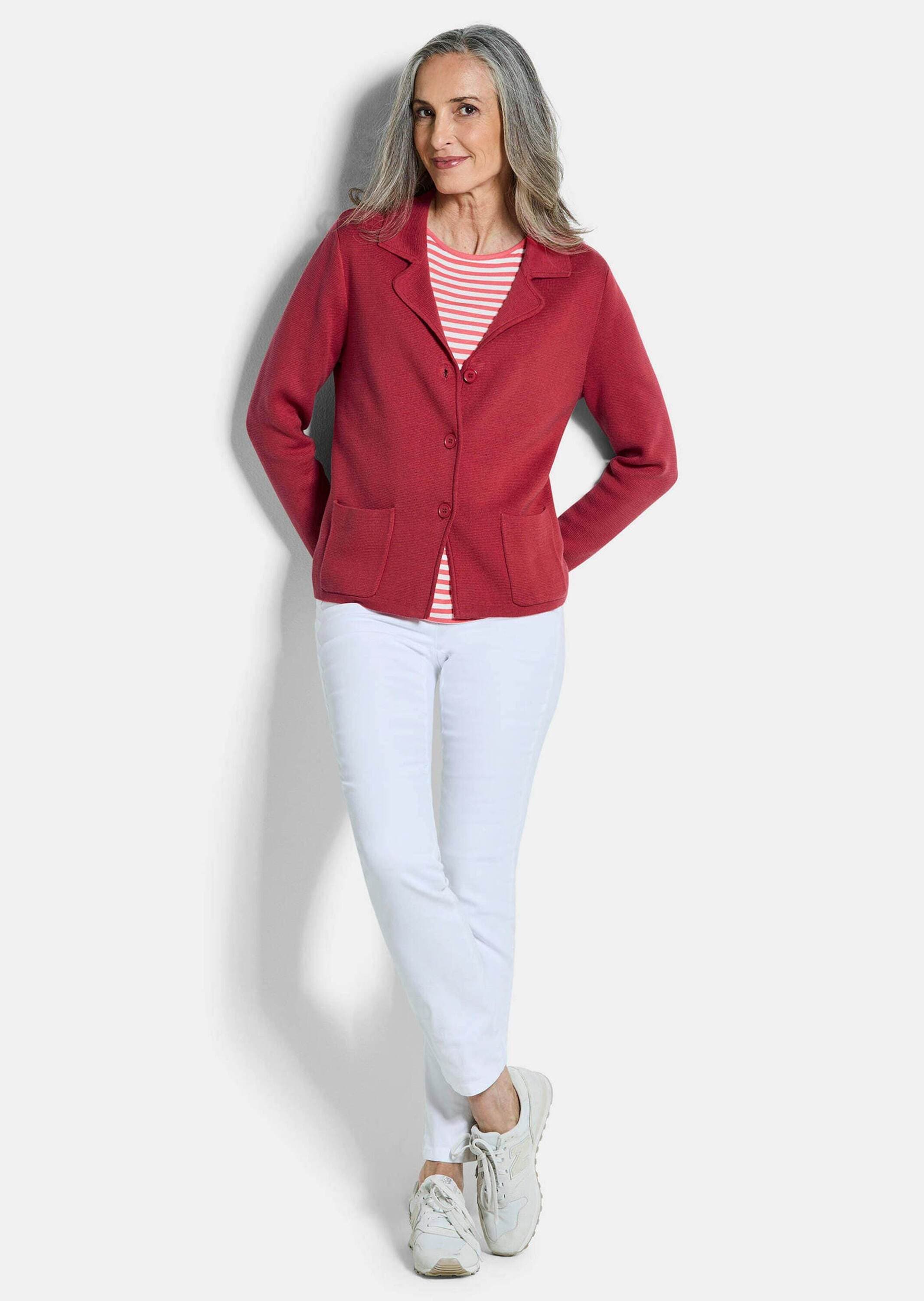 GOLDNER Jackenblazer »Milano-Ripp-Blazer mit Reverskragen« figurschmeichelender Schnitt