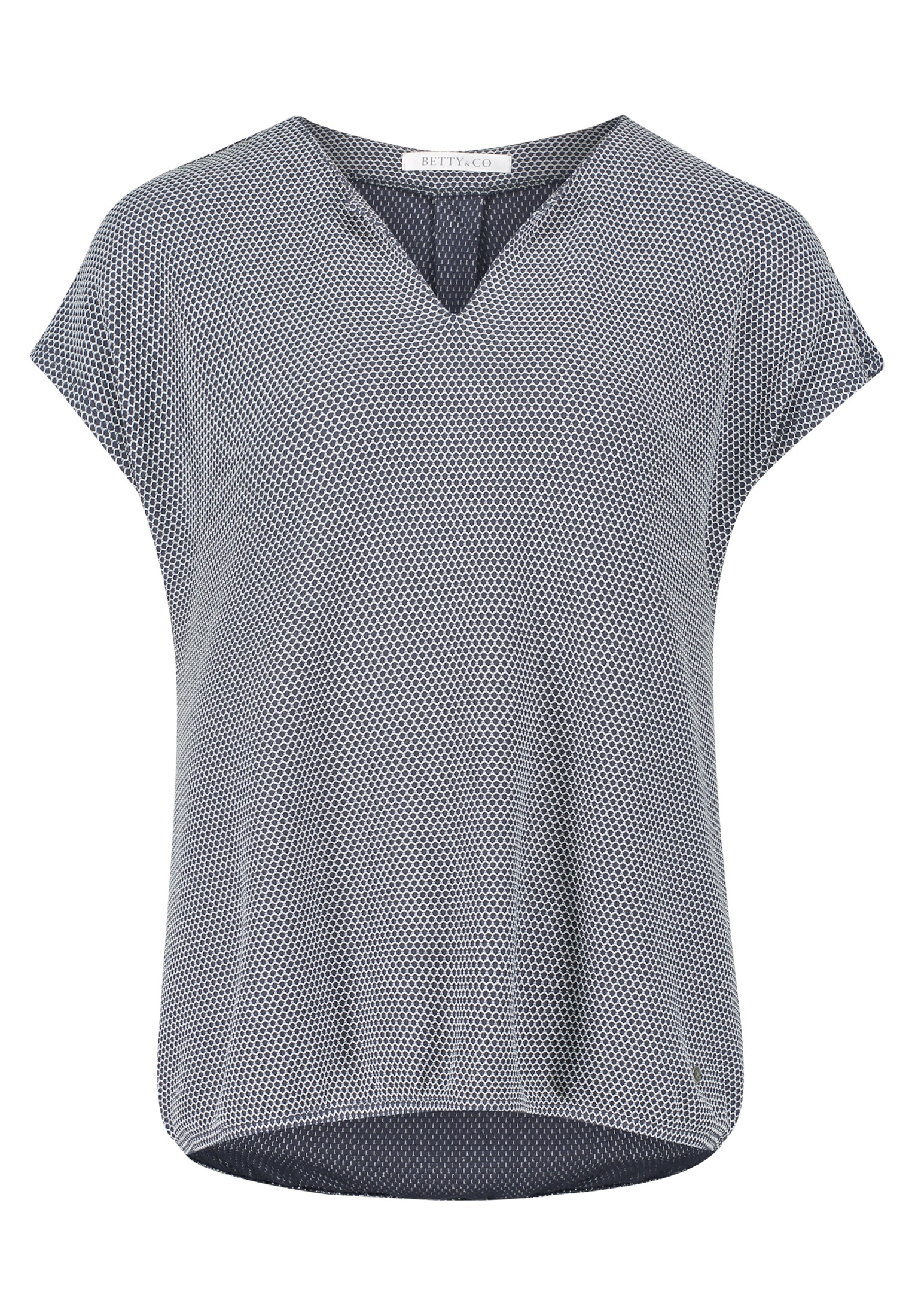 Betty&Co Kurzarmshirt "Betty & Co Casual-Shirt mit Struktur", (1 tlg.), Mat günstig online kaufen