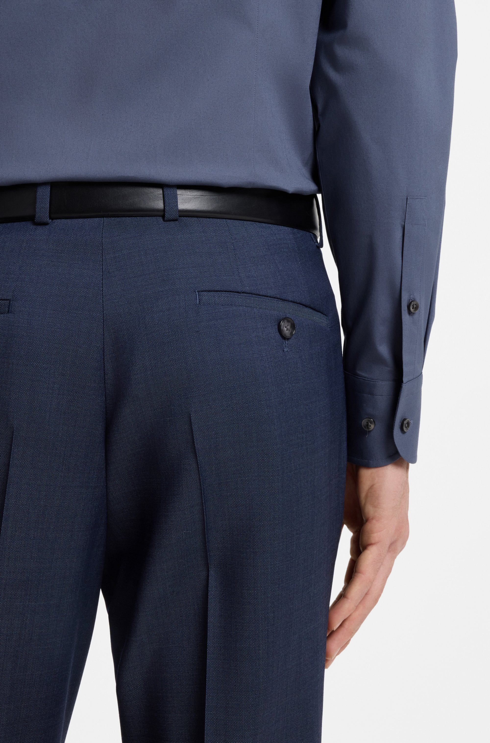 BOSS Business Shirt Open Blue Poplin 43 2