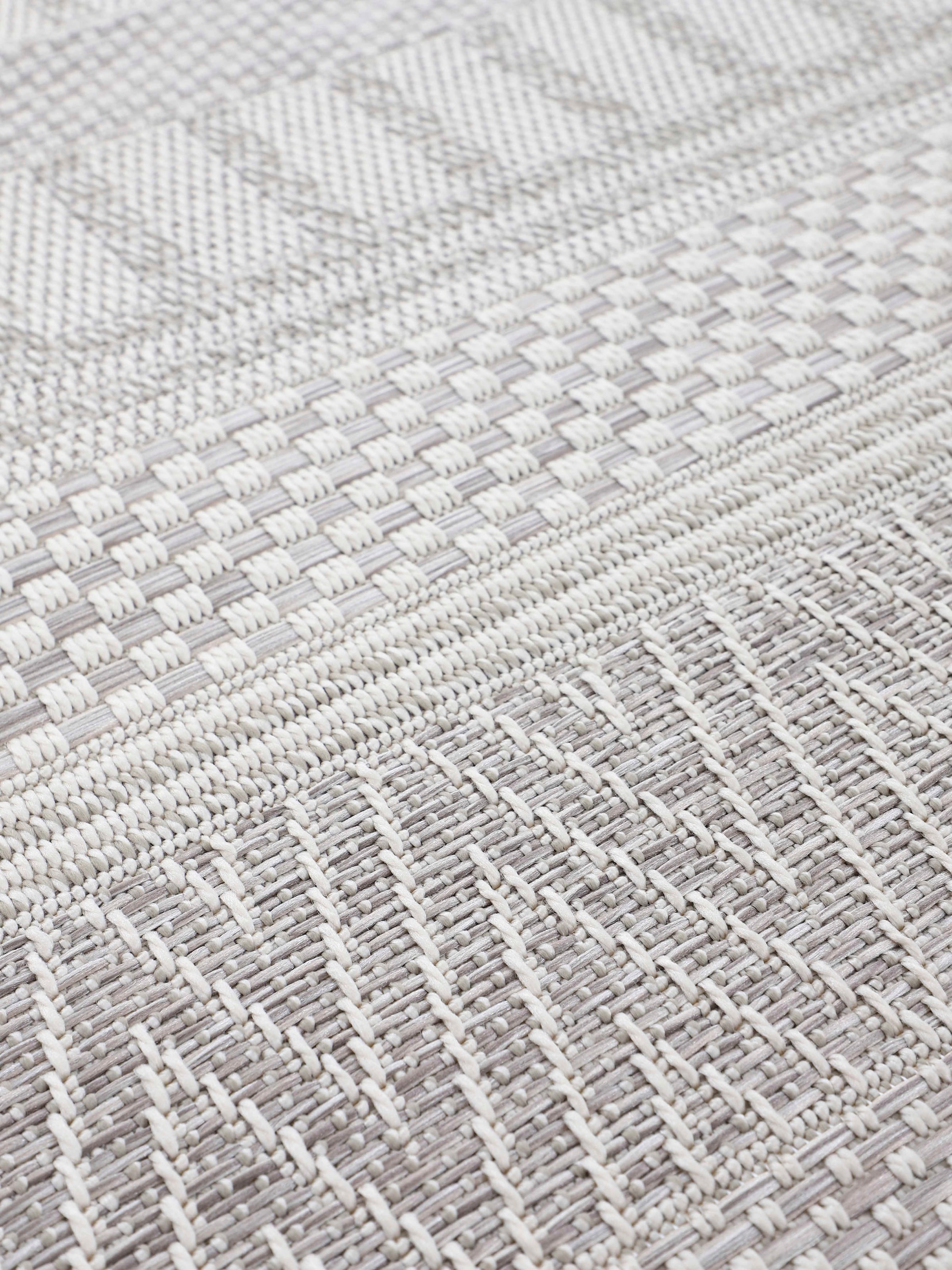 carpetfine Teppich »Boho 100«, rund, 4 mm Höhe, robustes Flachgewebe, Sisal Optik, UV-beständig, Außenbereich