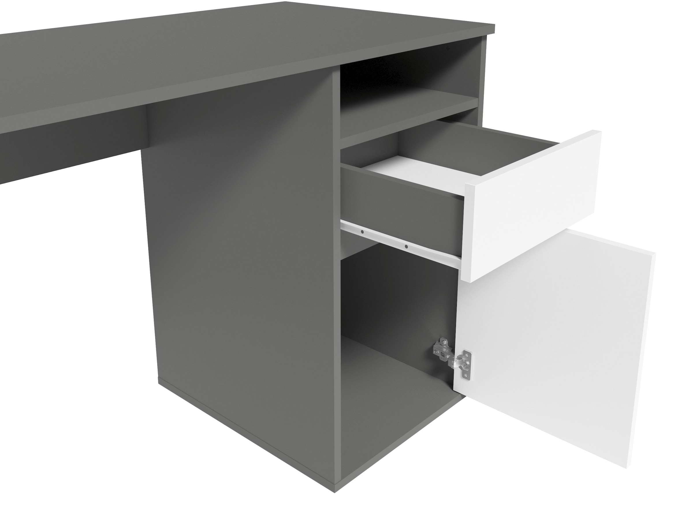 INOSIGN Schreibtisch »Tinsley«, mit Schublade, und Tür, Breite 120 x53 cm