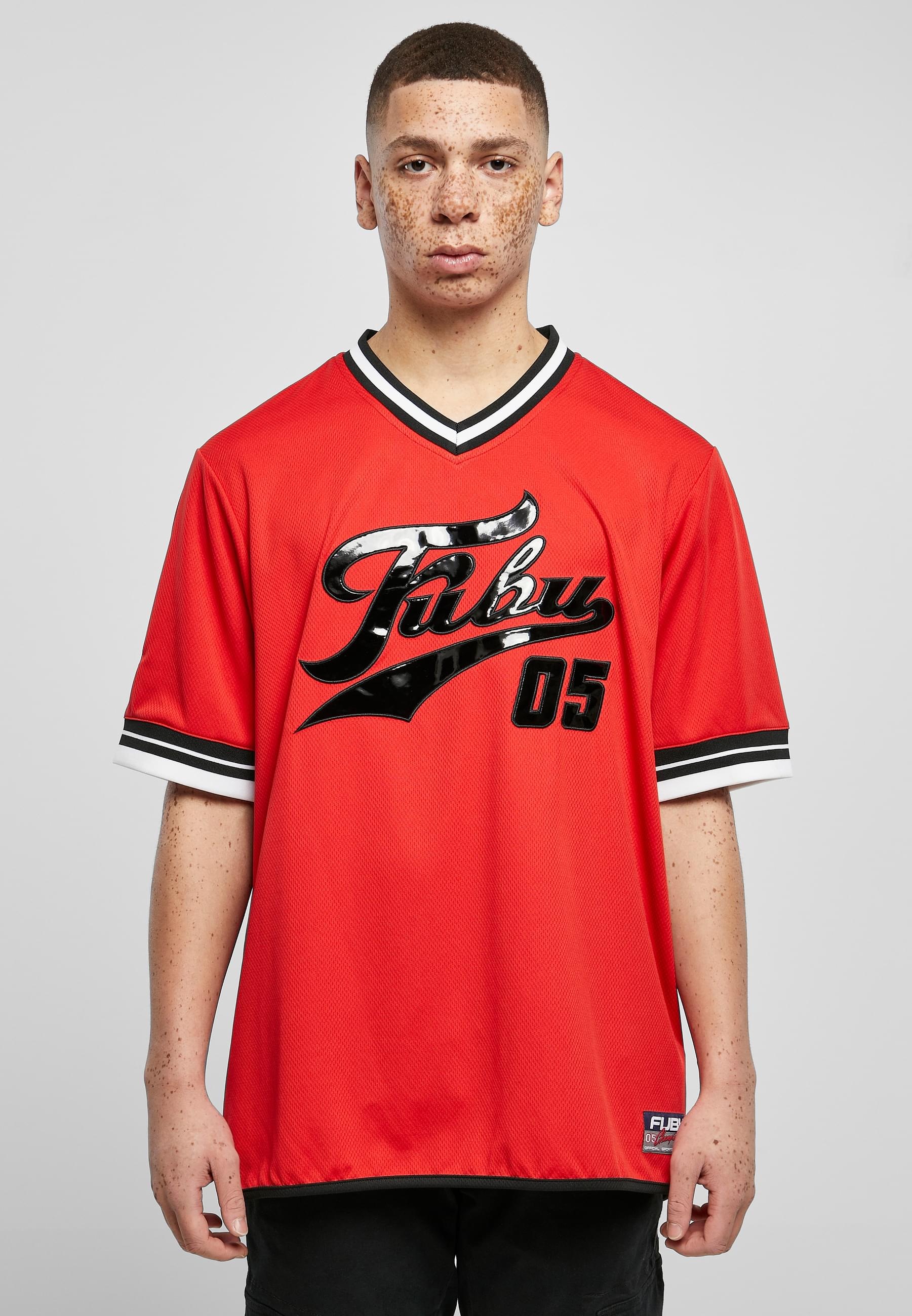 Fubu T-Shirt »Fubu Herren FM231-011-2 FUBU Varsity Lacquered Mesh Tee«, (1 tlg.)