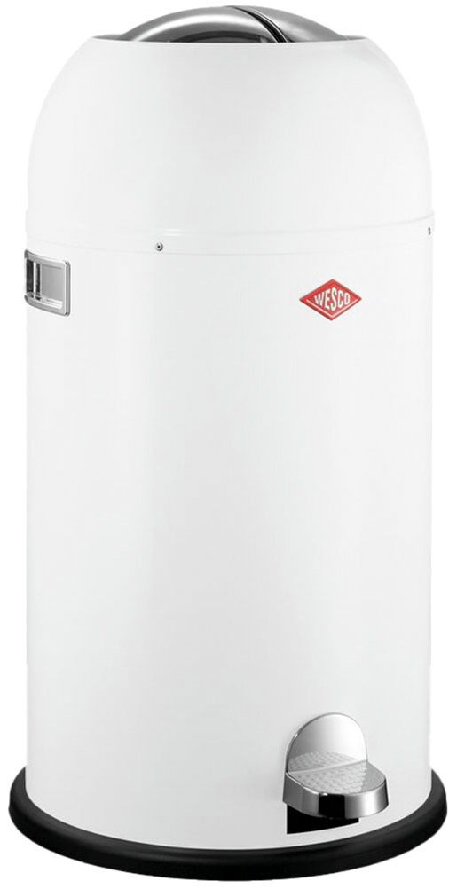 WESCO Mülleimer "Kickmaster", B/H/T: 37,5cm x 69cm x 37,5cm, 33 l, weiß, Küche, Mülleimer, Abfallsammler mit Dämpfer, 33 Liter