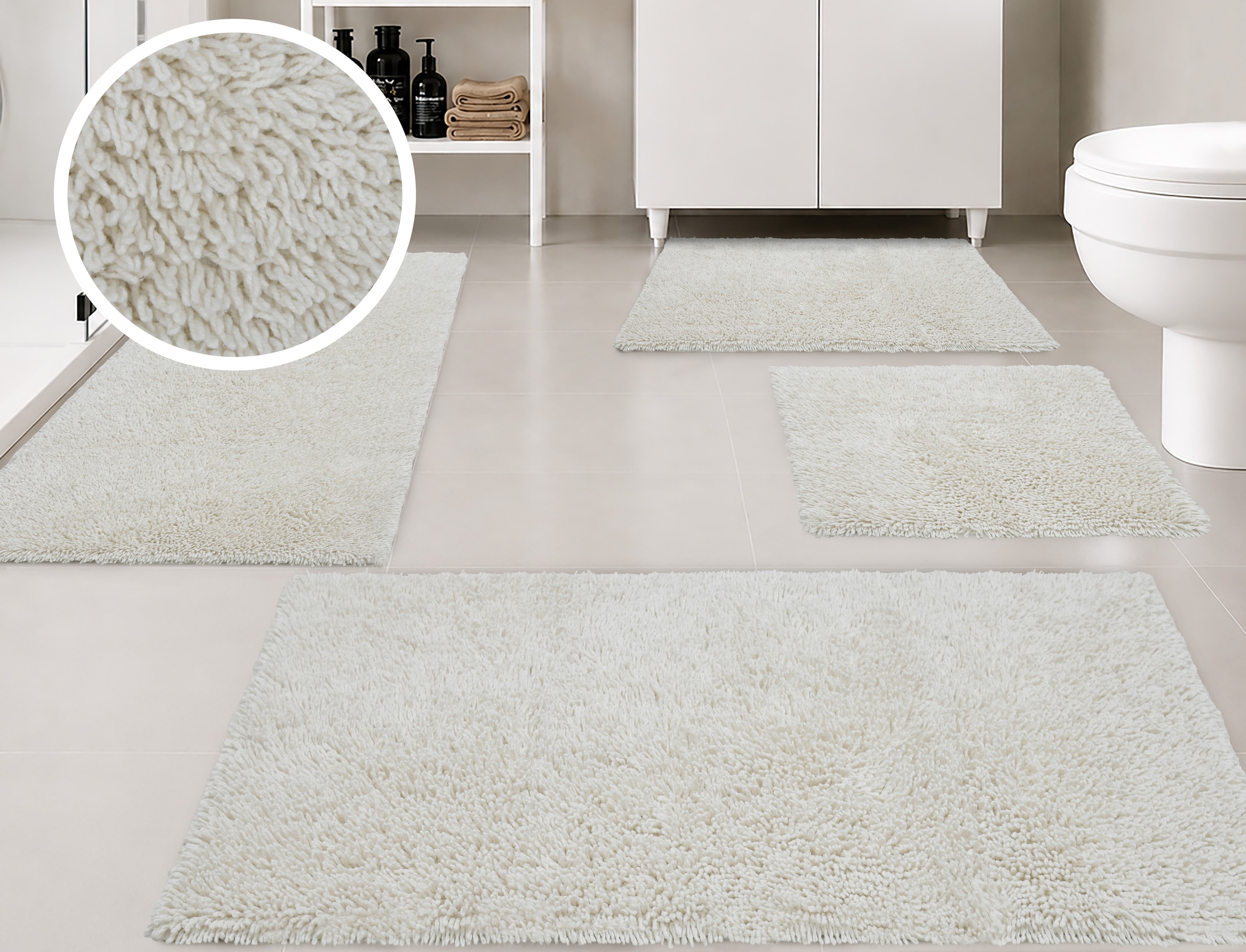 OTTO home "Xennia, Badvorleger, Badezimmer Teppich, Duschvorleger," Höhe 28 mm rutschhemmend beschichtet schnell trocknend Badteppich, Uni Farben