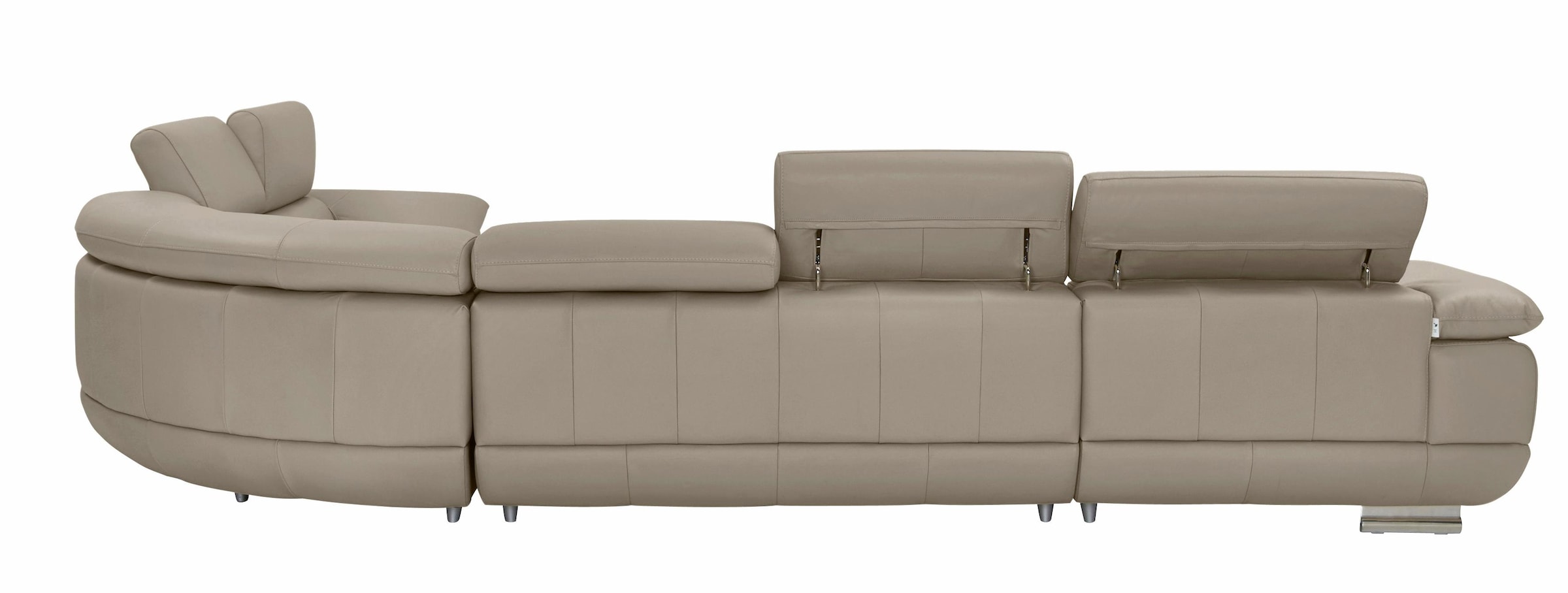 CALIA ITALIA Wohnlandschaft »Magic, italienisches Sofa zum Träumen, erstklassiger Sitzkomfort«, verstellbaren Kopfstützen zum Relaxen, in 2 Lederqualitäten, U-Form
