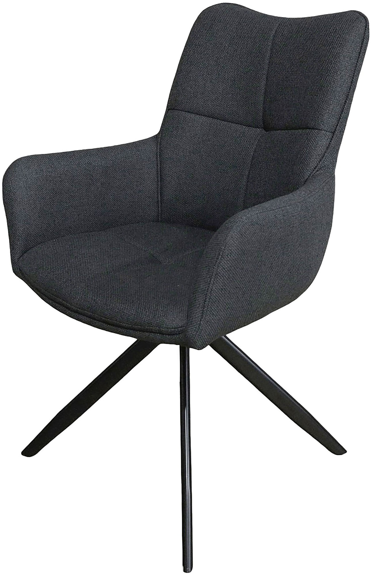 byLIVING Esszimmerstuhl »HAMILTON« (Set) 2 Stk.Webstoff, bis 110 kg, 360° drehbar, Schaumstoff, 4er Kreuzgestell