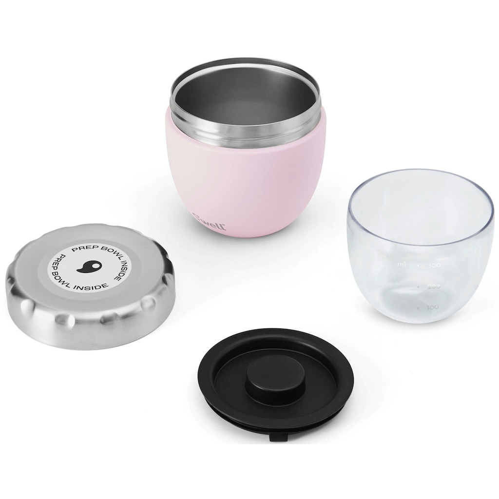 S'well Thermoschüssel »S’well Pink Topaz Eats 2-in-1 Food Bowl«, 2 tlg., aus Edelstahl, Therma-S'well®-Technologie mit dreischichtiger Außenschale