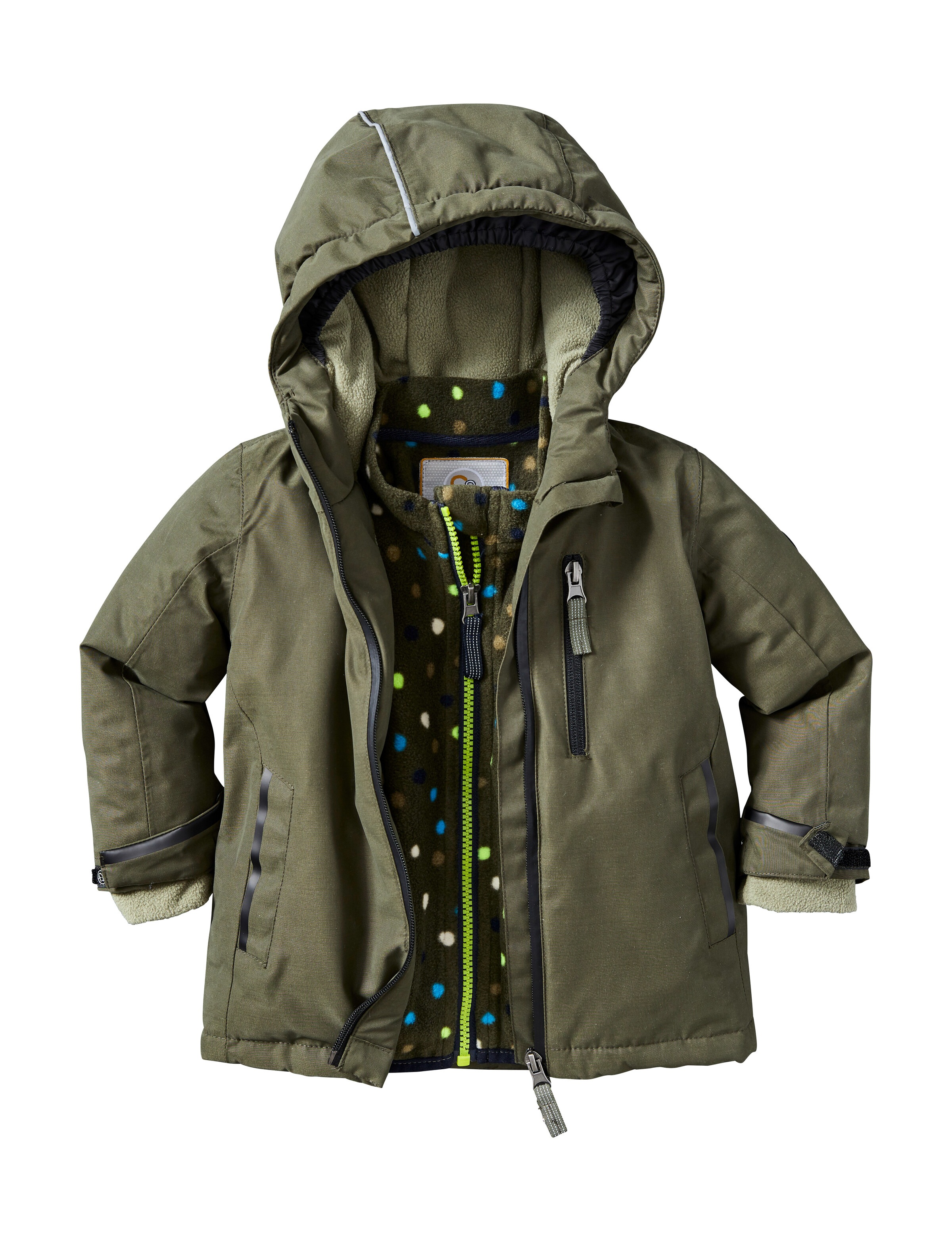 first instinct by killtec Fleecejacke »FIOW 2 MNS FLC JCKT«, Fleecejacke mit Kinnschutz, Namensetikett und Kontrastdetails