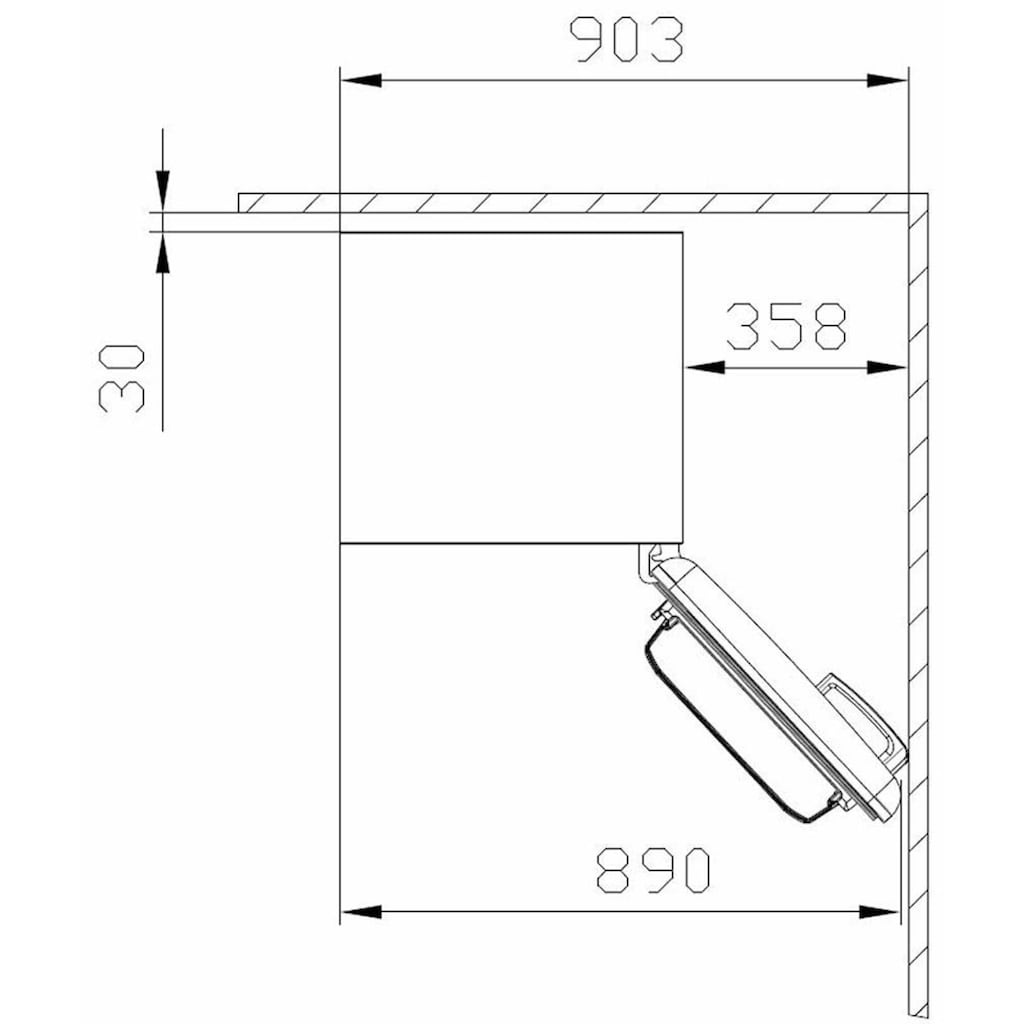 Amica Table Top Kühlschrank, KS 15616 P, 87,5 cm hoch, 55 cm breit