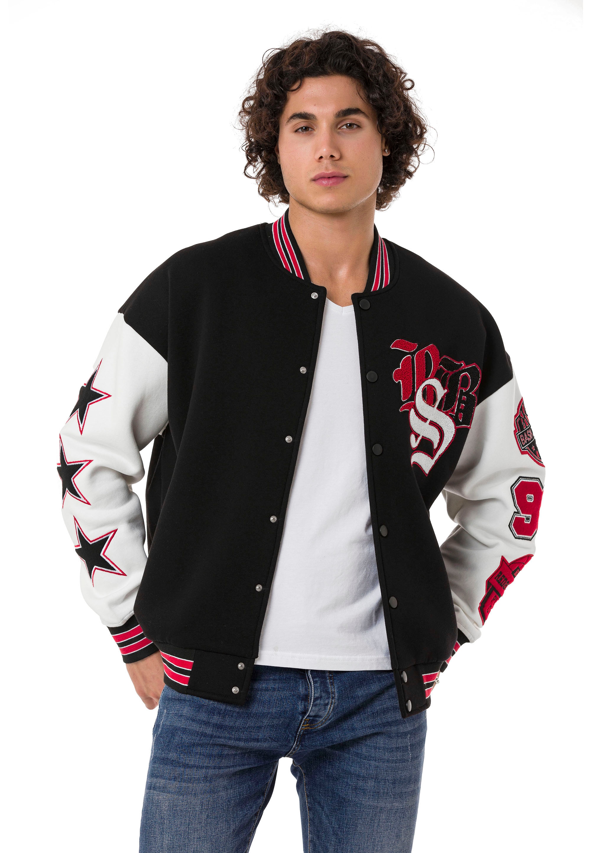 RedBridge Collegejacke »Einburgendanganeda«, mit fein gearbeiteten Patches