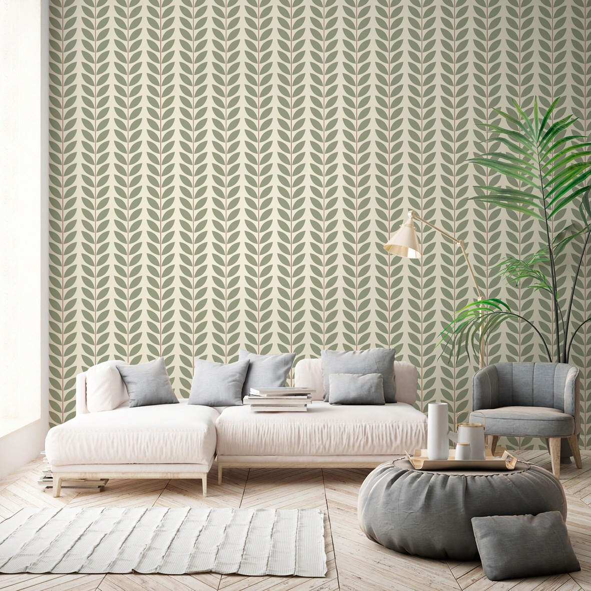 A.S. Création Vliestapete »Retro Blätter« botanisch leicht strukturiert Vliestapete Blättermotiv botanisch Retro, versch. Farben