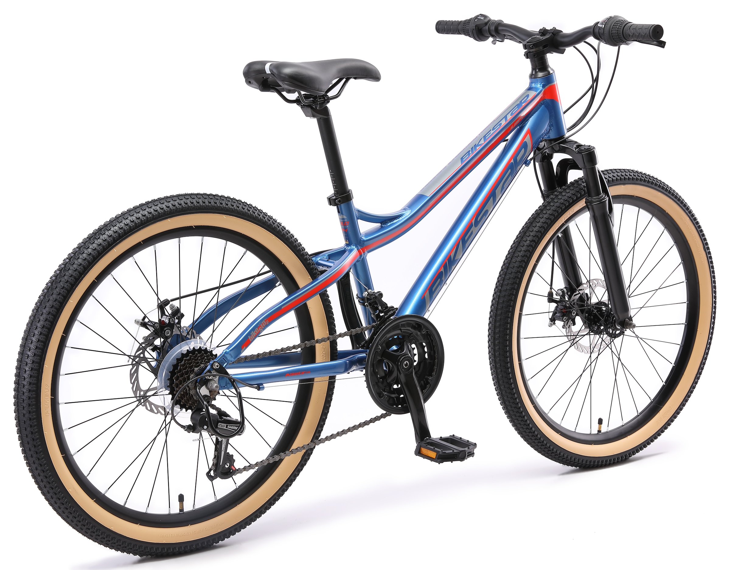 Bikestar Jugendfahrrad 21 Gang Shimano RD-TY300 Schaltwerk Kettenschaltung für Damen und Herren, Kettenschaltung