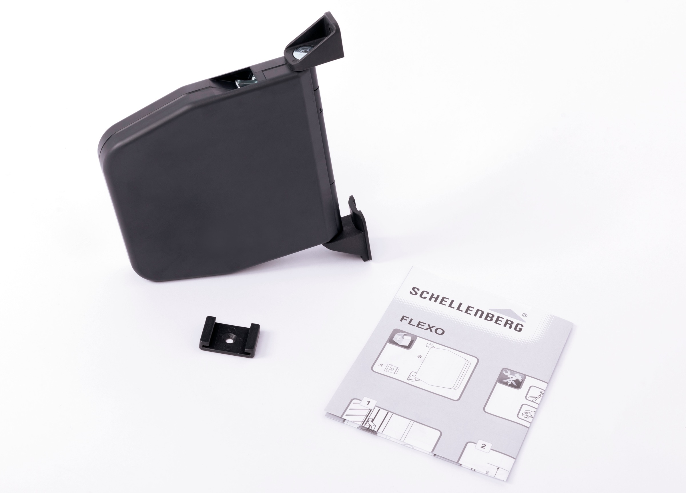 SCHELLENBERG Aufputz-Gurtwickler »Aufschraubwickler Flexo Mini«, aufklappbar und höhenverstellbar, 180° schwenkbar in weiß, anthrazit