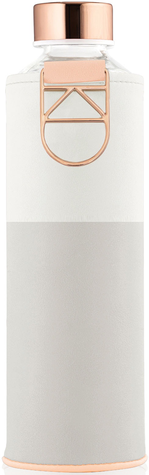 equa Trinkflasche »Mismatch Sage«, Borosilikatglas, mit Kunstlederhülle, 750 ml