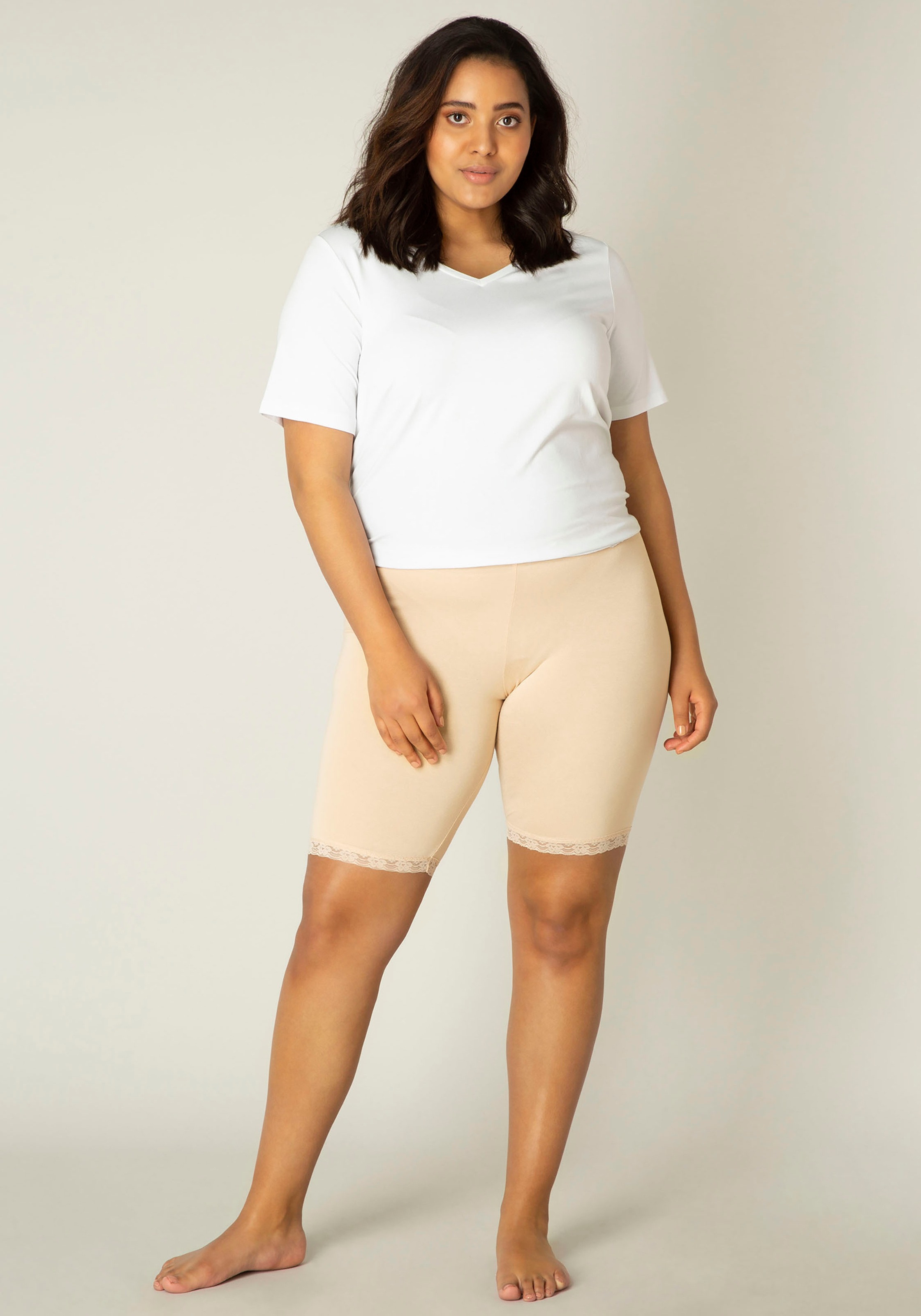 Base Level Curvy Radlerhose »Ava«, mit Spitzenkante