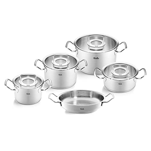 Fissler Topf-Set "Original-Profi Collection", Edelstahl 18/10, (Set, 5 tlg., Kochtopf 16/20/24 + Bratentopf 20cm + Servi