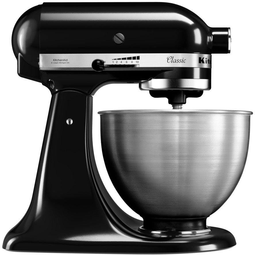 KitchenAid Küchenmaschine »5K45SSEOB ONYX BLACK«, Gratis Fleischwolf/Spritzgebäckvorsatz (Wert ca. 129,-UVP)