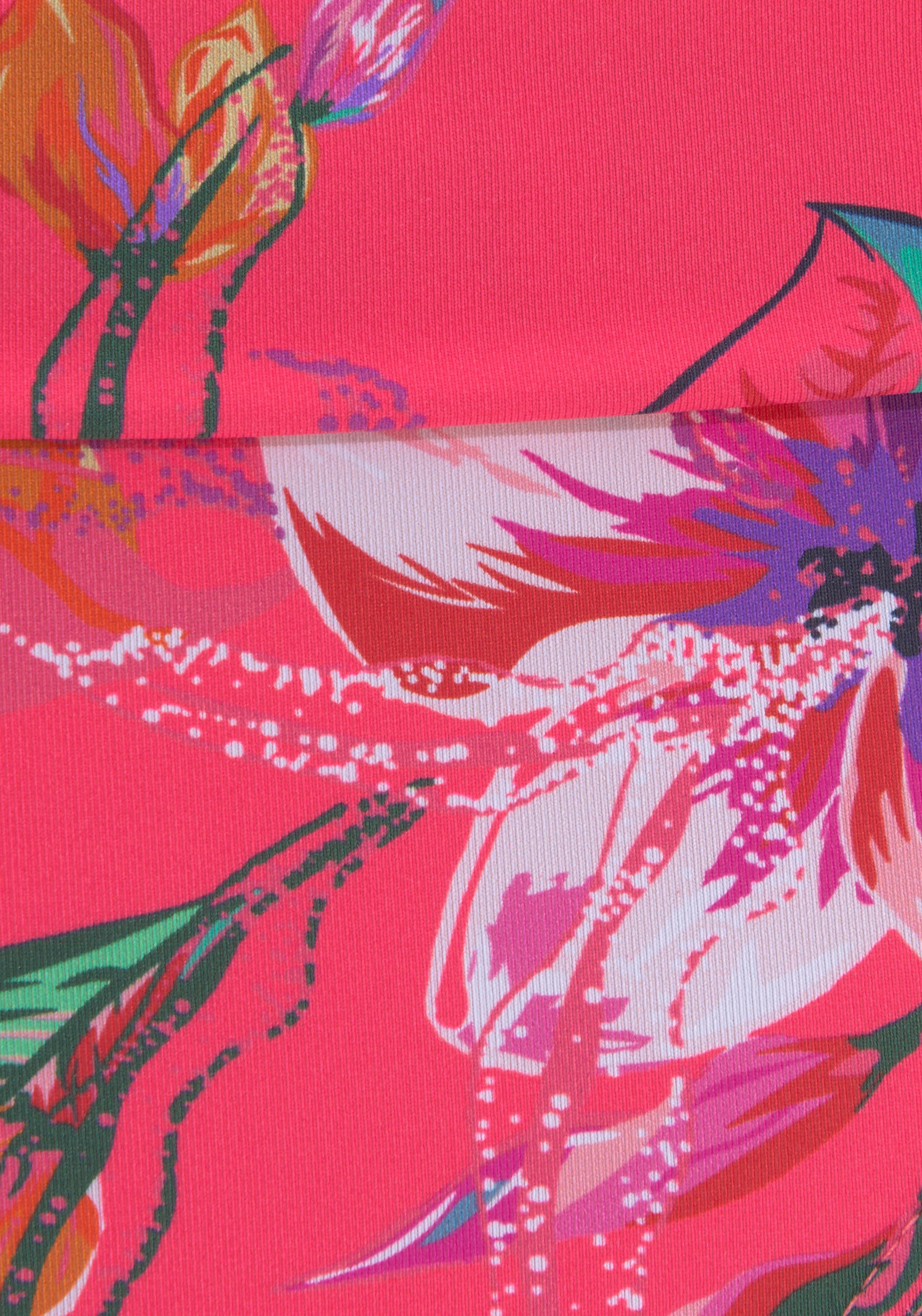 LASCANA Bikini-Hose "Malia" mit Umschlagbund mit tropischem Print günstig online kaufen