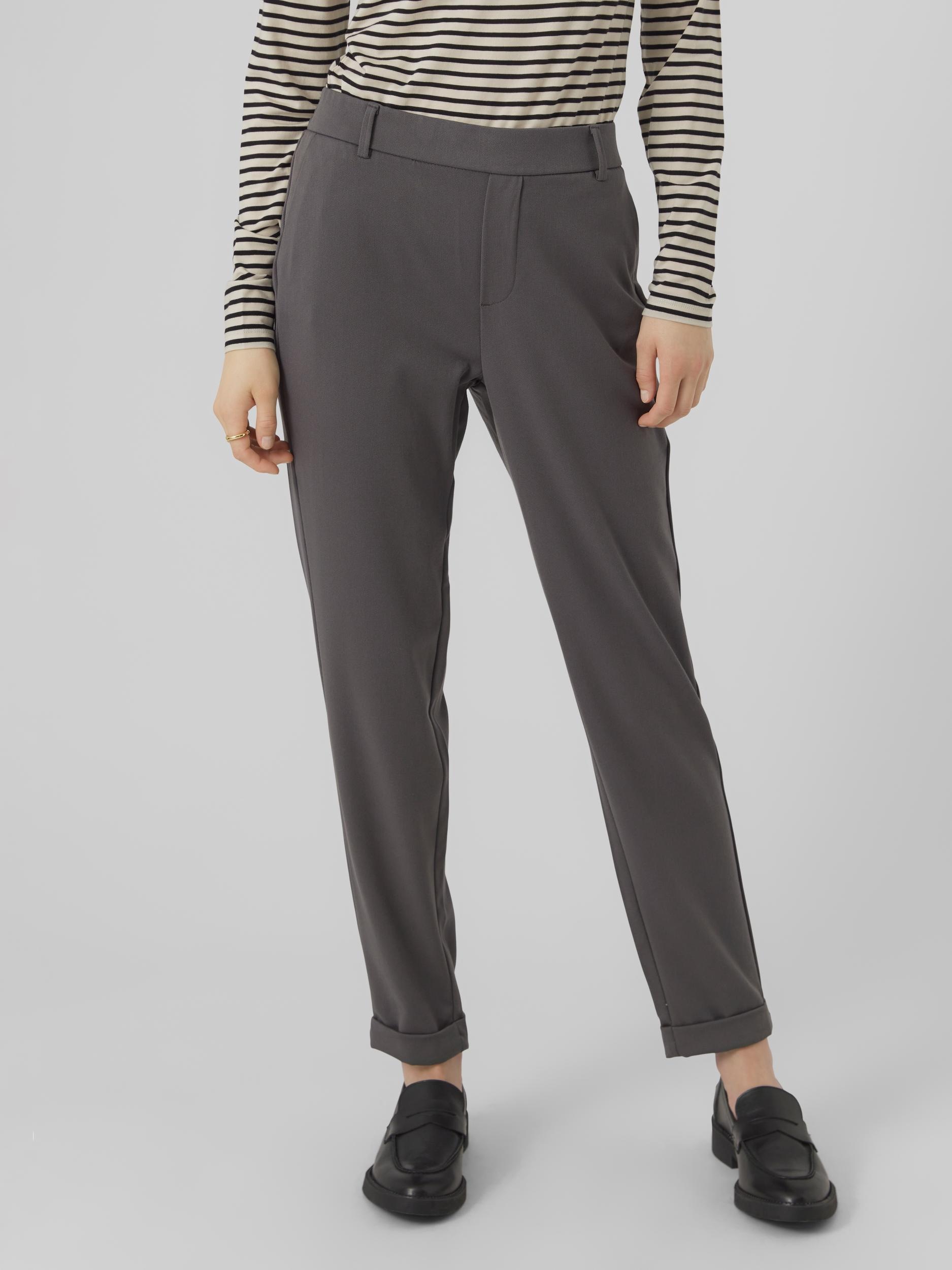 Vero Moda Anzughose "VMMAYA MR LOOSE SOLID PANT NOOS", knöchelfreie Form mit Saumaufschlag