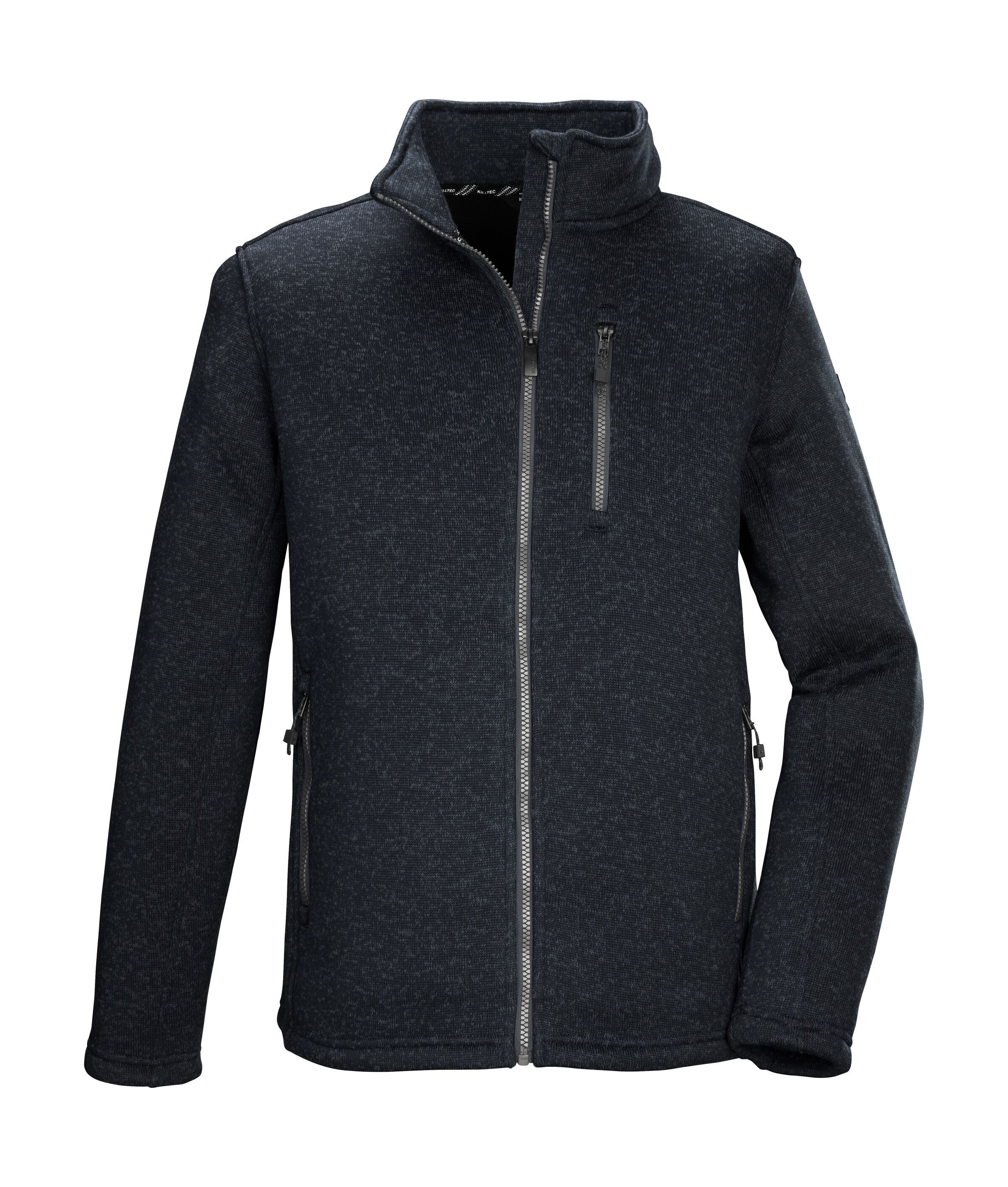 Killtec Fleecejacke "KOW 73 MN FLC JCKT" Strickfleecejacke mit Stehkragen, Zipper-Taschen, Kinnschutz
