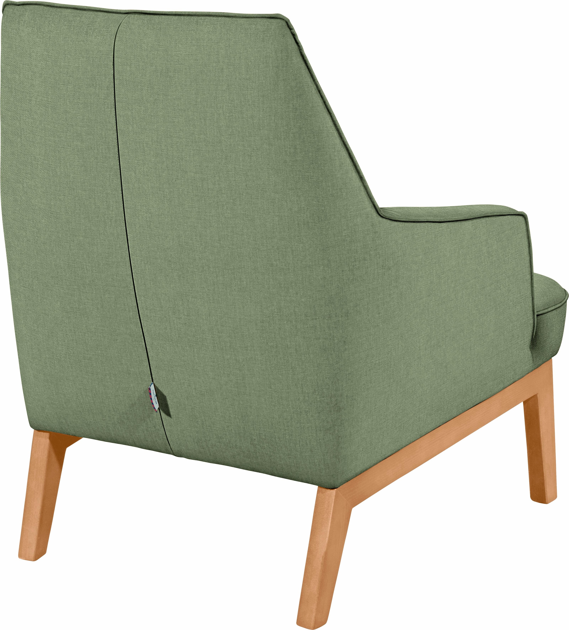 TOM TAILOR HOME Sessel »COZY«, im Retrolook, mit Kedernaht und Knöpfung, Füße  Buche natur | BAUR