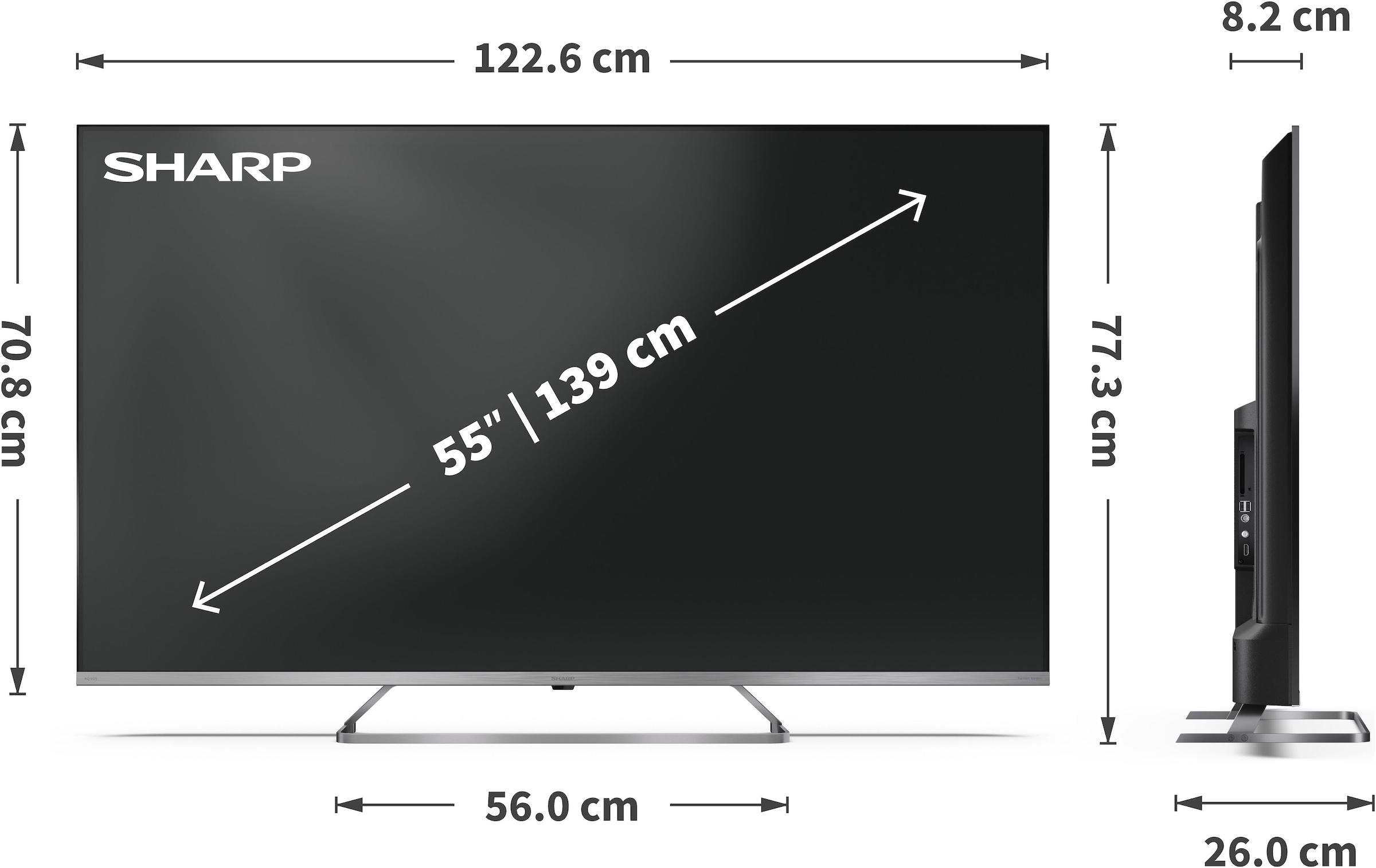 Sharp QLED Mini LED-Fernseher »4T-C55JPx« 139 cm/55 ″ Smart-TV