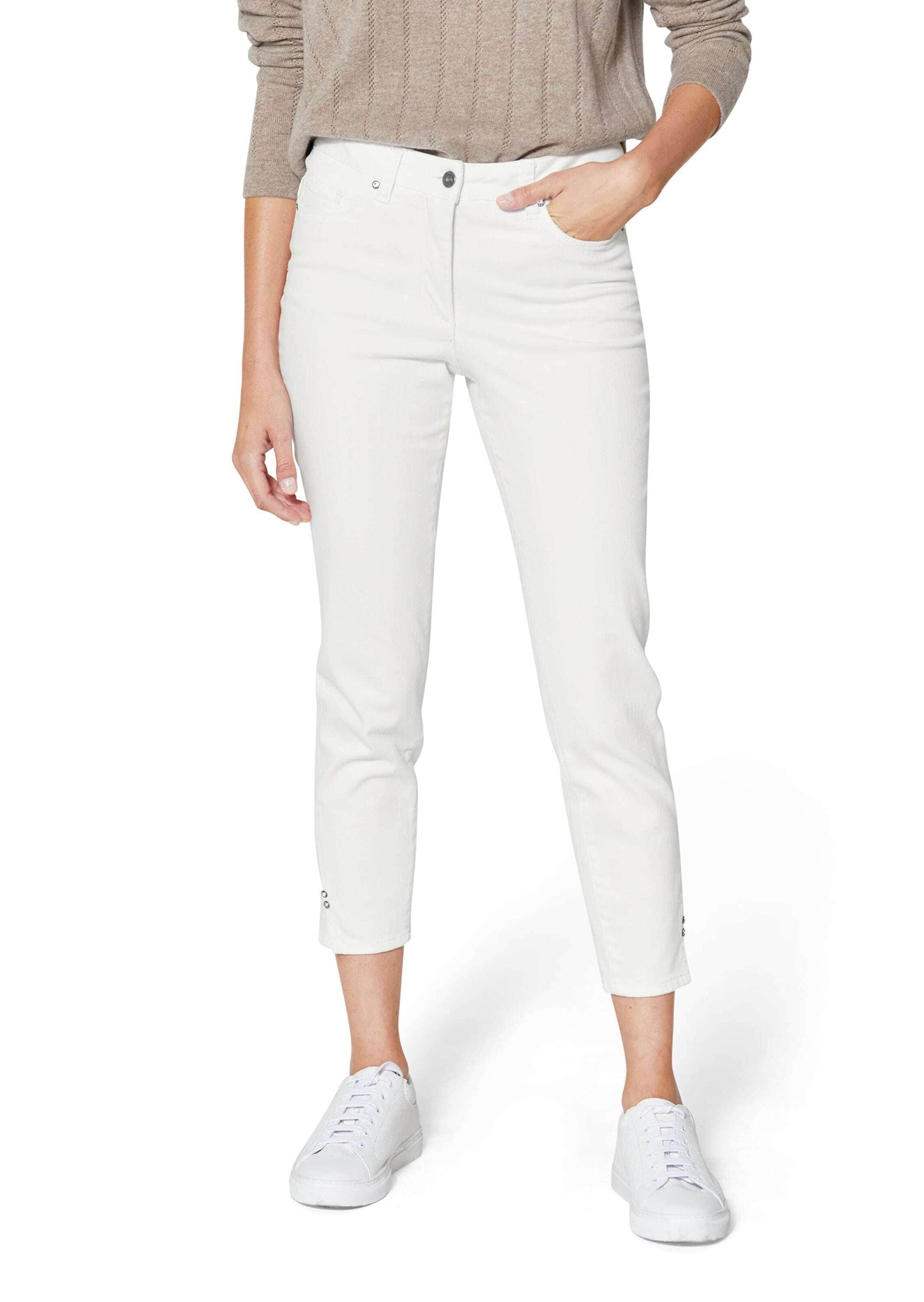 MADELEINE Regular-fit-Jeans »7/8 Jeans Schlanke 7/8-Jeans mit Strass-Dekoration«