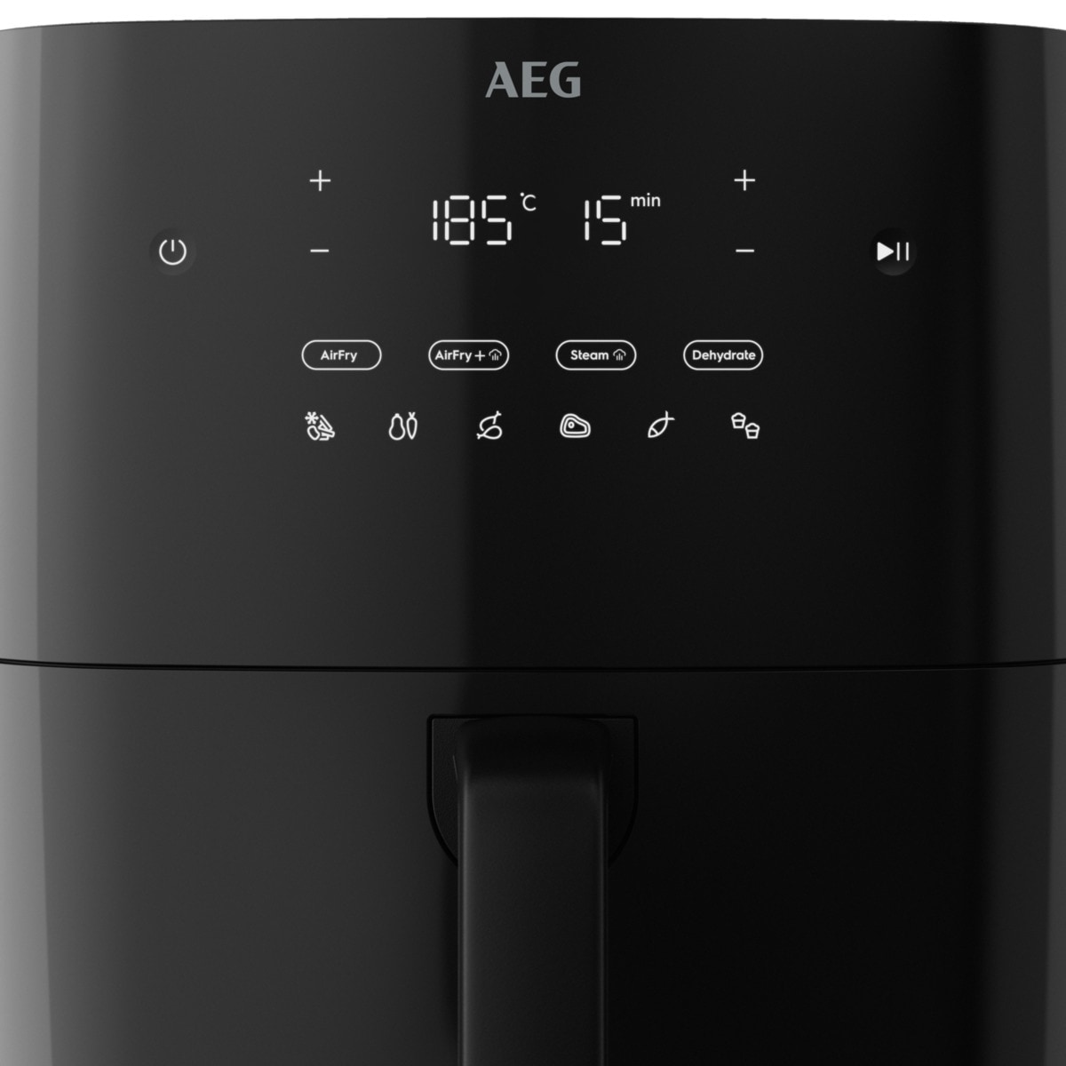AEG Heißluftfritteuse »8000 (AAF7SB) 10 voreingestellte Funktionen«, 1700 W, Frittieren, Dampfgaren, Backen, Aufwärmen