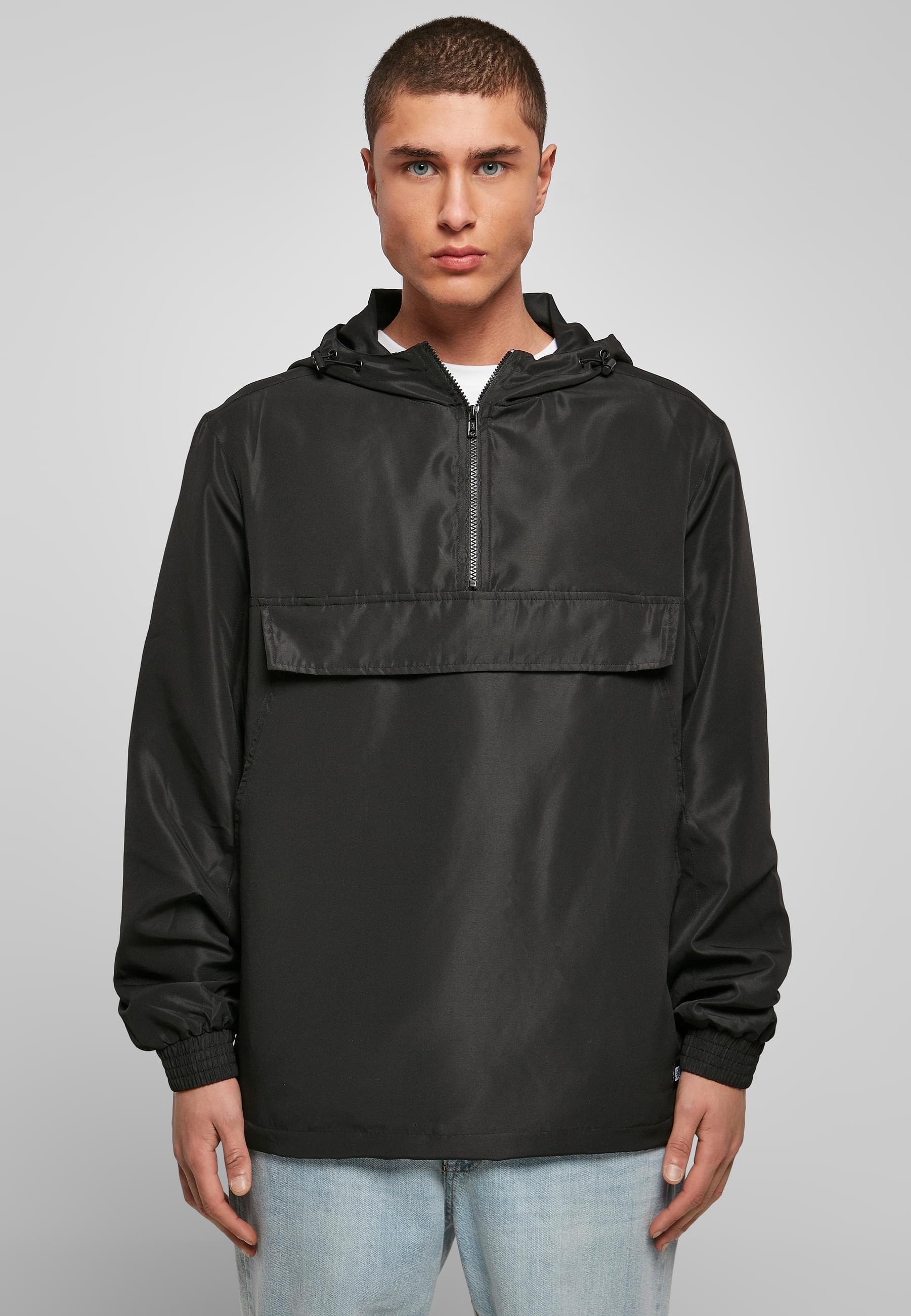 URBAN CLASSICS Anorak »Urban Classics Herren Recycled Basic Pull Over Jacket«, (1 St.), mit Kapuze
