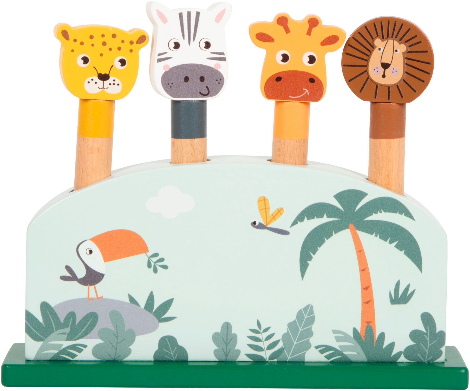 Small Foot Steckspielzeug »Steckspiel Safari hüpfende Tiere«