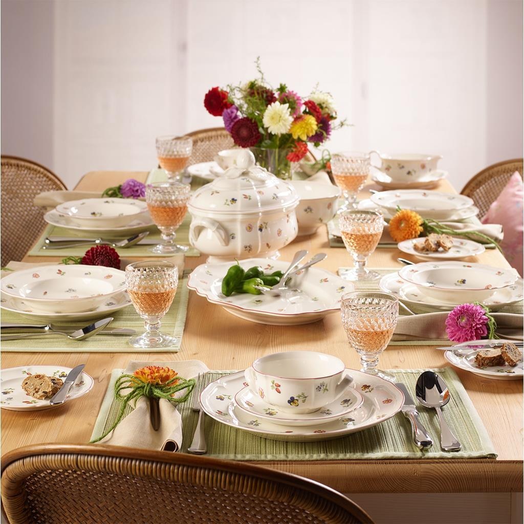Villeroy & Boch Suppenteller »Suppenteller Petite Fleur ø 22,8 cm 6er Set weiß« Spülmaschinengeeignet, Mikrowellengeeignet