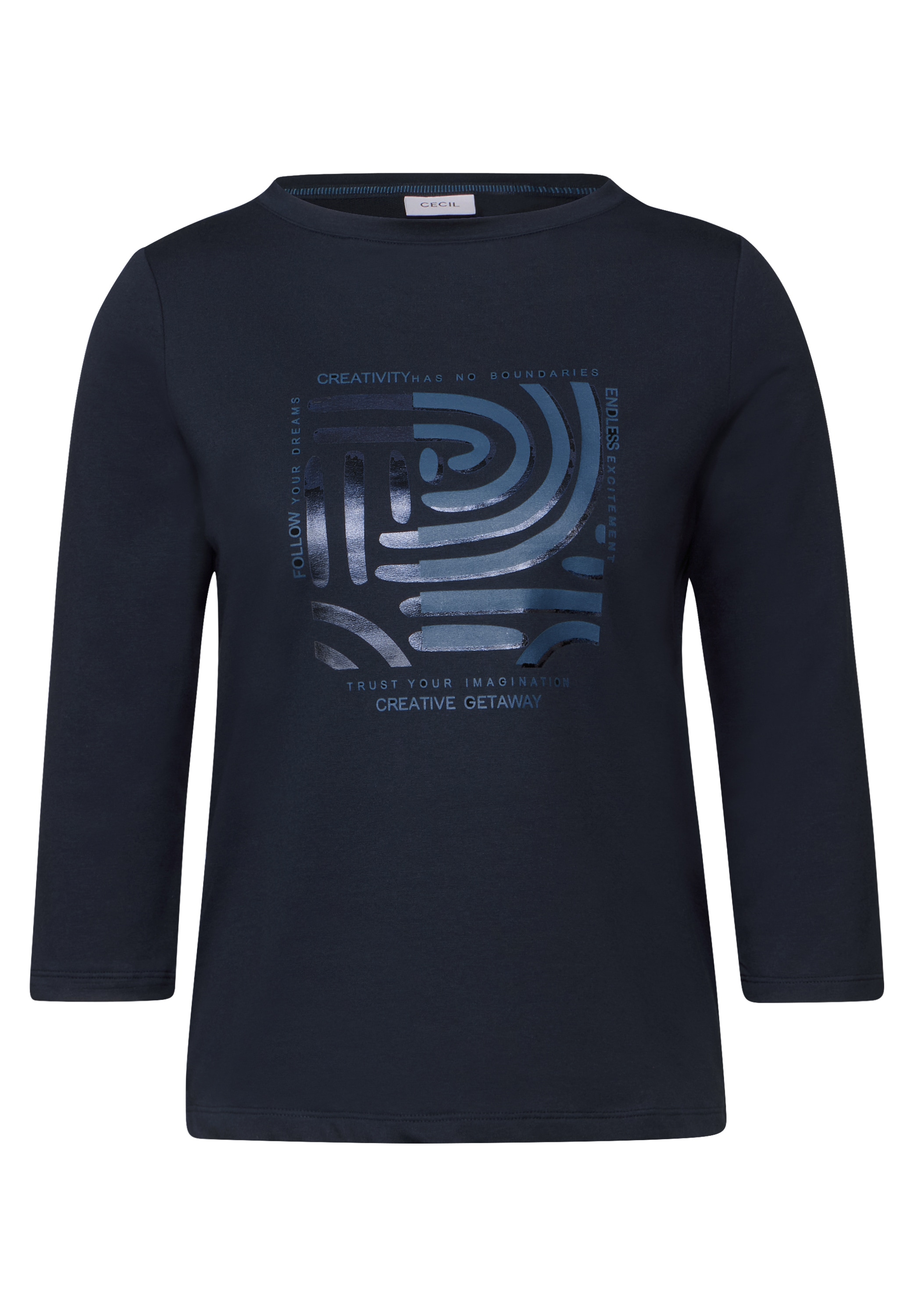 Cecil Print-Shirt, mit U-Boot-Ausschnitt