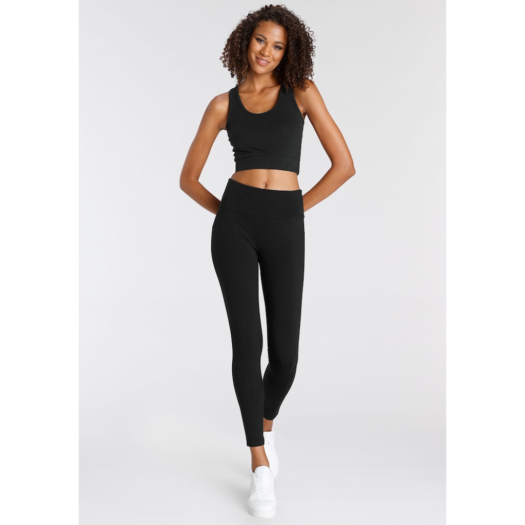 LASCANA Leggings, mit breitem Bündchen