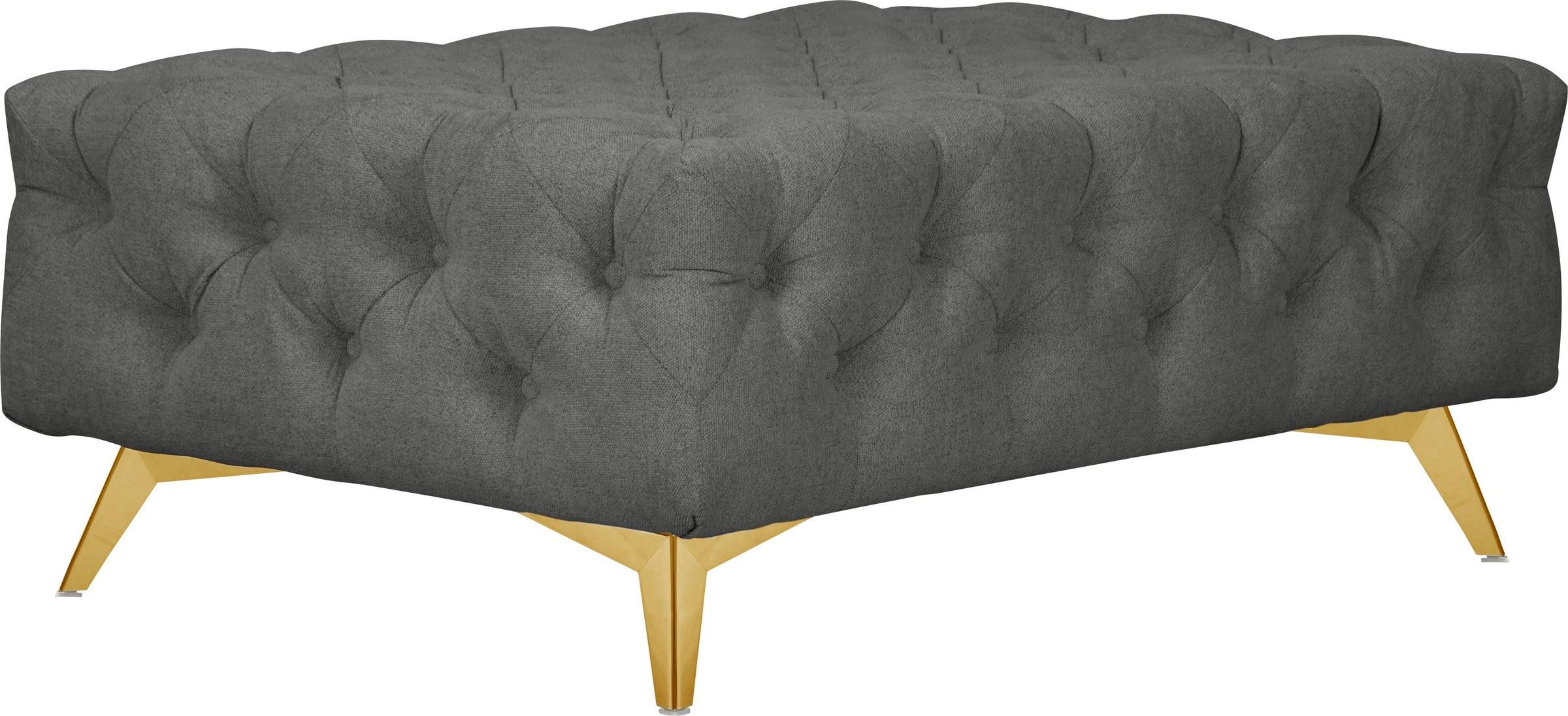 Leonique Polsterhocker »Amaury«, Chesterfield-Optik, Breite 120cm, Fußfarbe wählbar