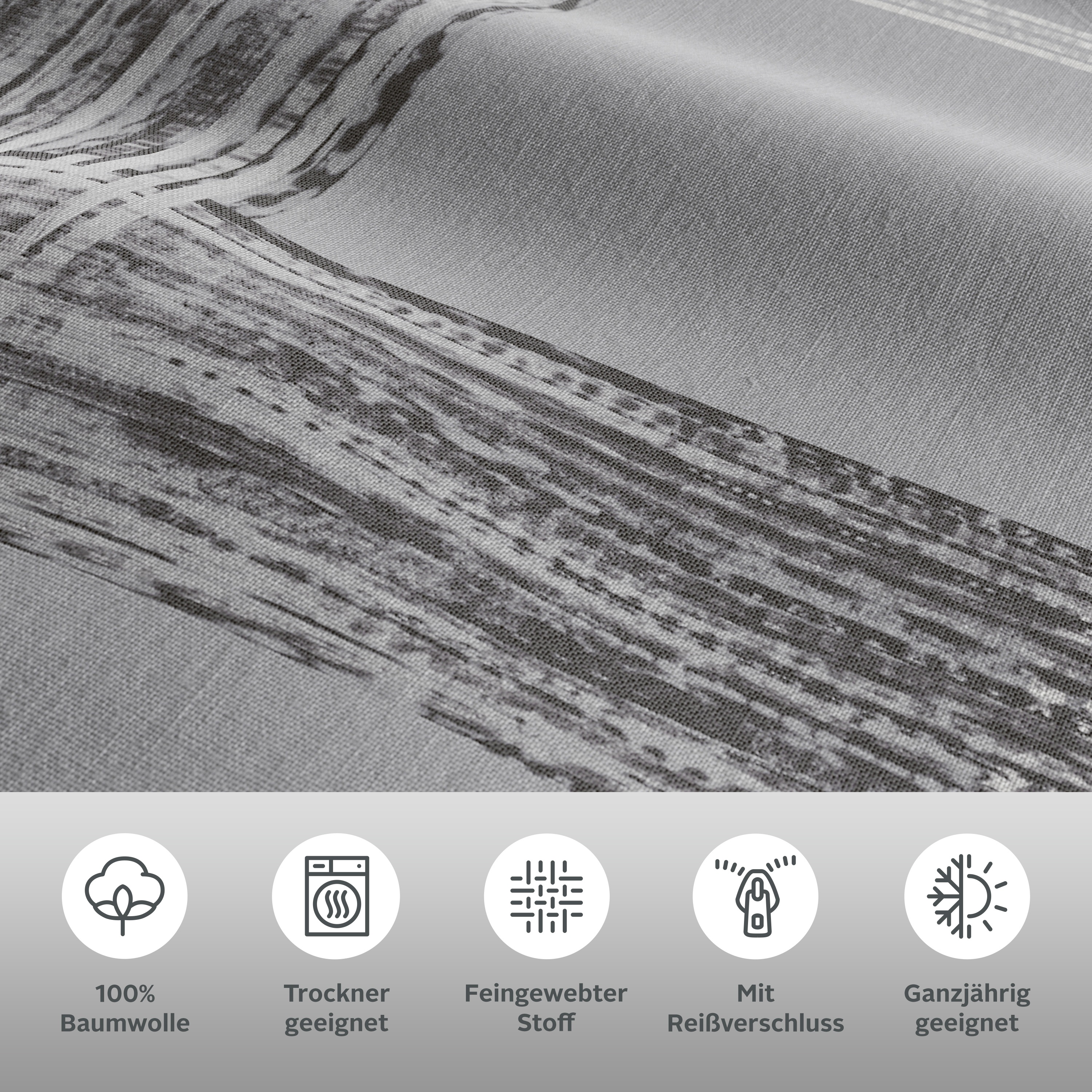 Thumbnail - Bruno Banani Wendebettwäsche "Tova" 2 Stk. in Gr. 135x200 oder 155x220 cm, 100% Baumwolle, Karo-Design