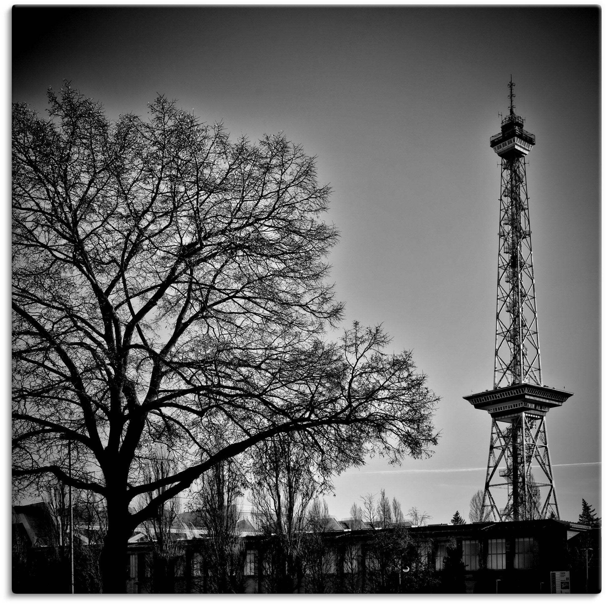Artland Leinwandbild "Berlin Funkturm" Gebäude 1 Stk. tlg. auf Holzrahmen gespannt