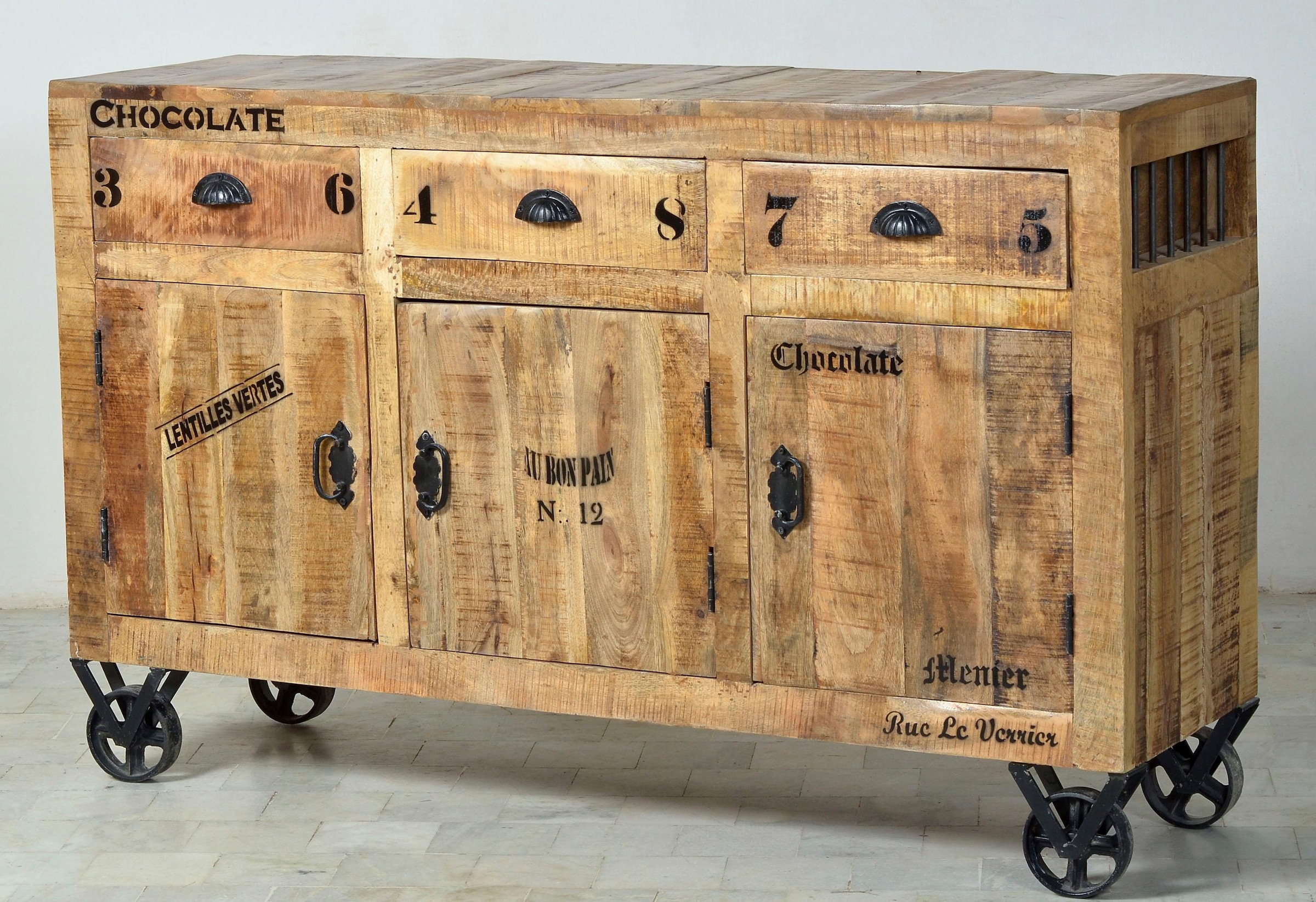 SIT Sideboard »Rustic«, im Factory Design, Breite 140 cm, Shabby Chic,  Vintage | BAUR