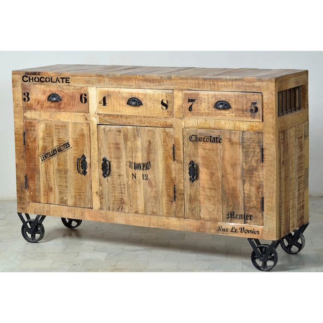 SIT Sideboard »Rustic«, im Factory Design, Breite 140 cm, Shabby Chic,  Vintage | BAUR