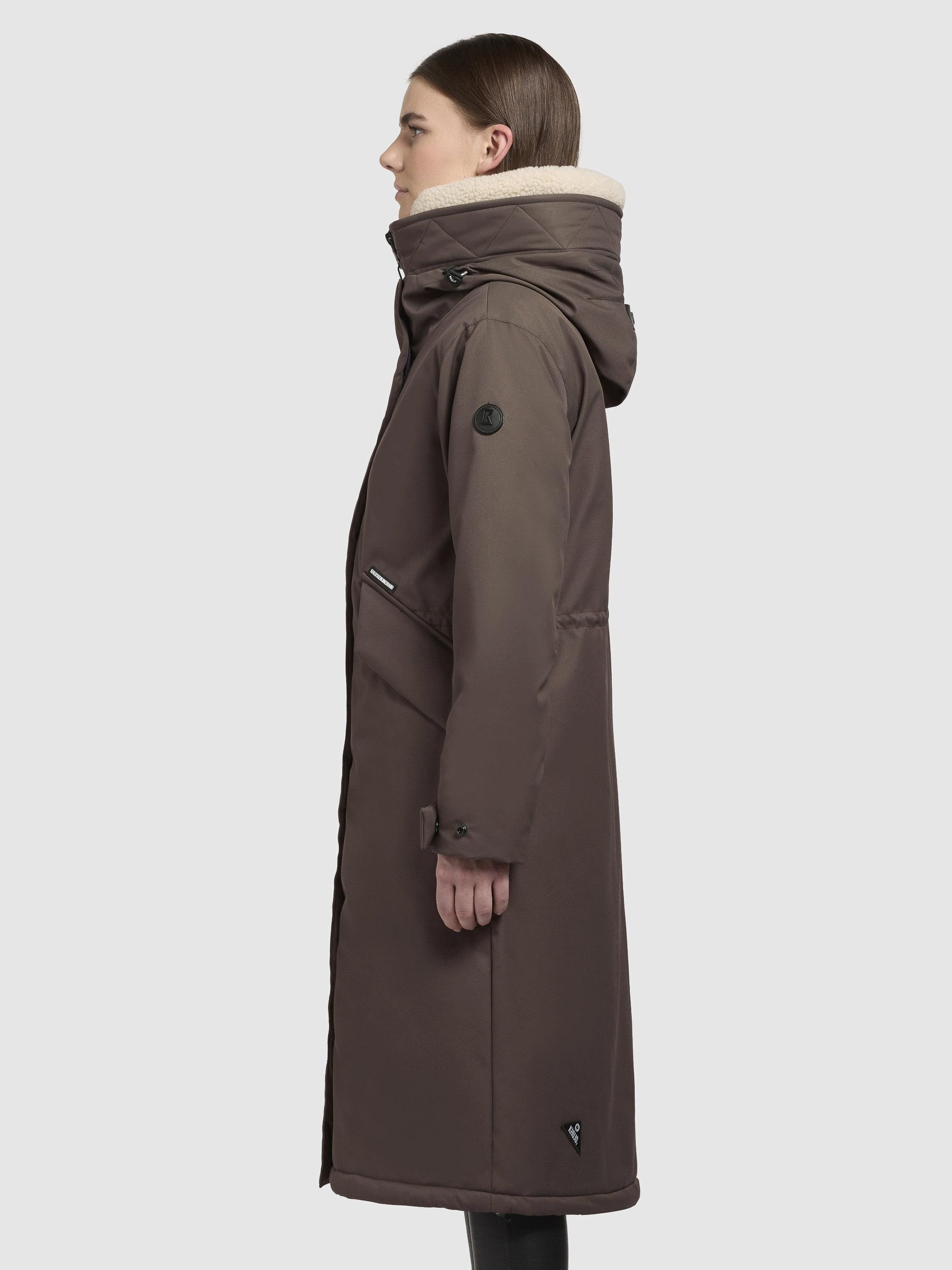 khujo Wintermantel "Agneta-YM", Langer Damen Mantel mit weichem Teddyfleece günstig online kaufen