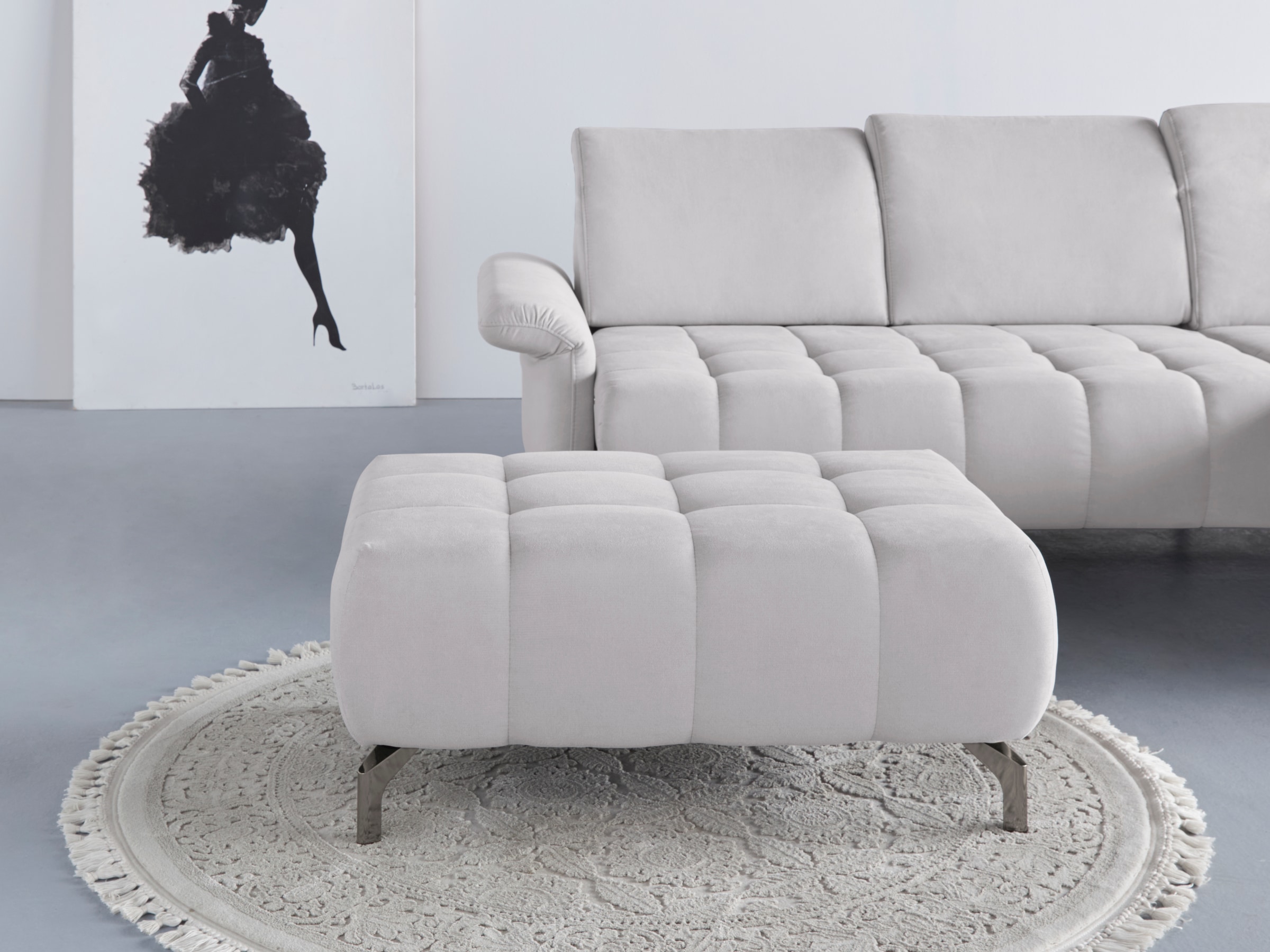 INOSIGN Polsterhocker "Fresh", passend zum Ecksofa "Fresh", auch in Bezug Olympia EASY CLEAN