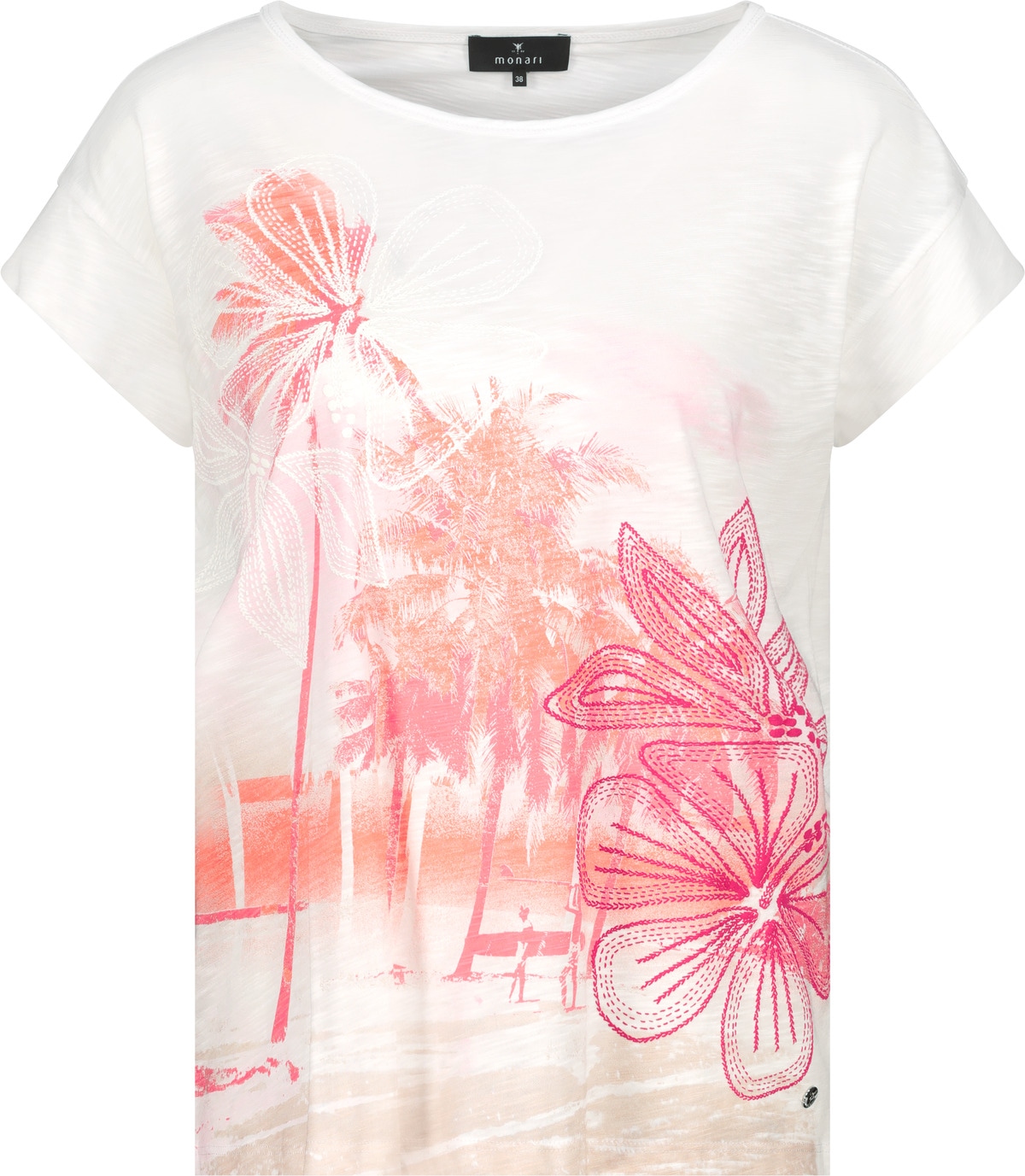 Monari T-Shirt »Shirt Palmendruck«, Mit Rundhalsausschnitt