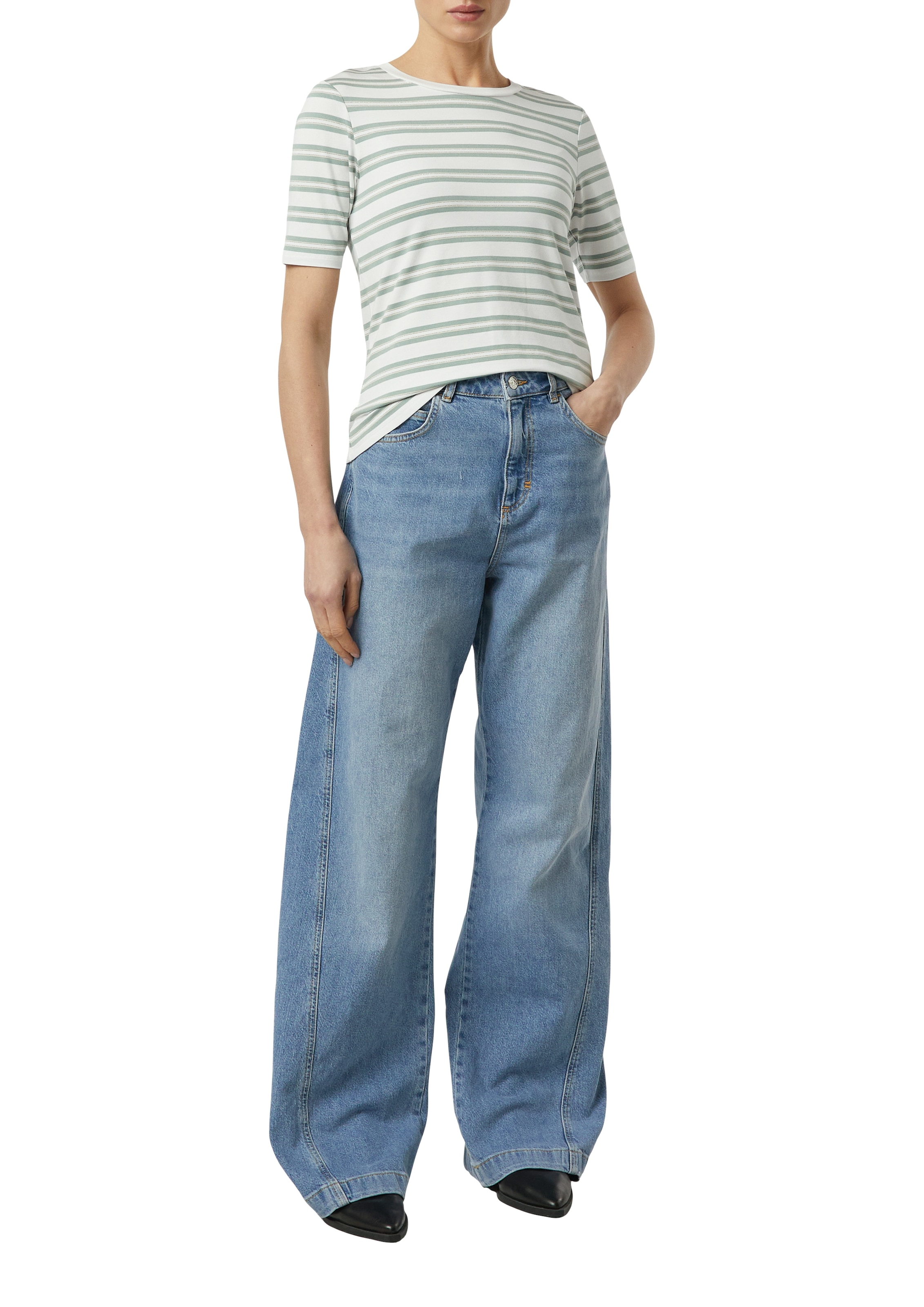 Comma T-Shirt im Streifen-Design günstig online kaufen