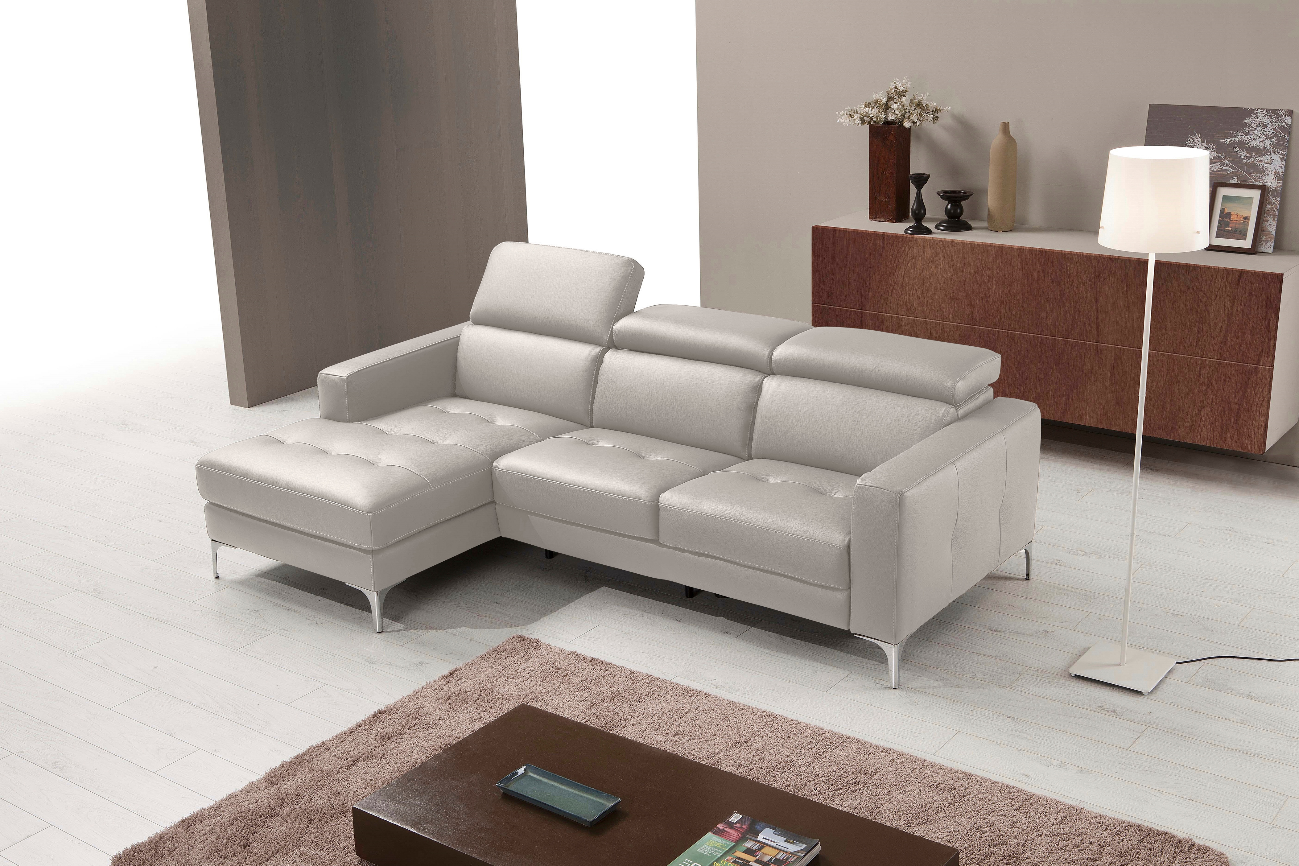 Egoitaliano Ecksofa "Matt, erstklassiger Sitzkomfort, aufwendige Detailverarbeitung, L-Form" mit verstellbaren Kopfteilen zum Relaxen