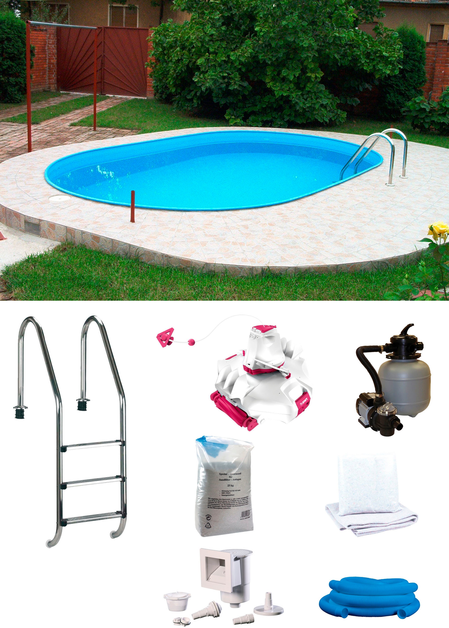 my POOL BWT Ovalpool inkl. Akkusauger BWT BC 200+ günstig online kaufen